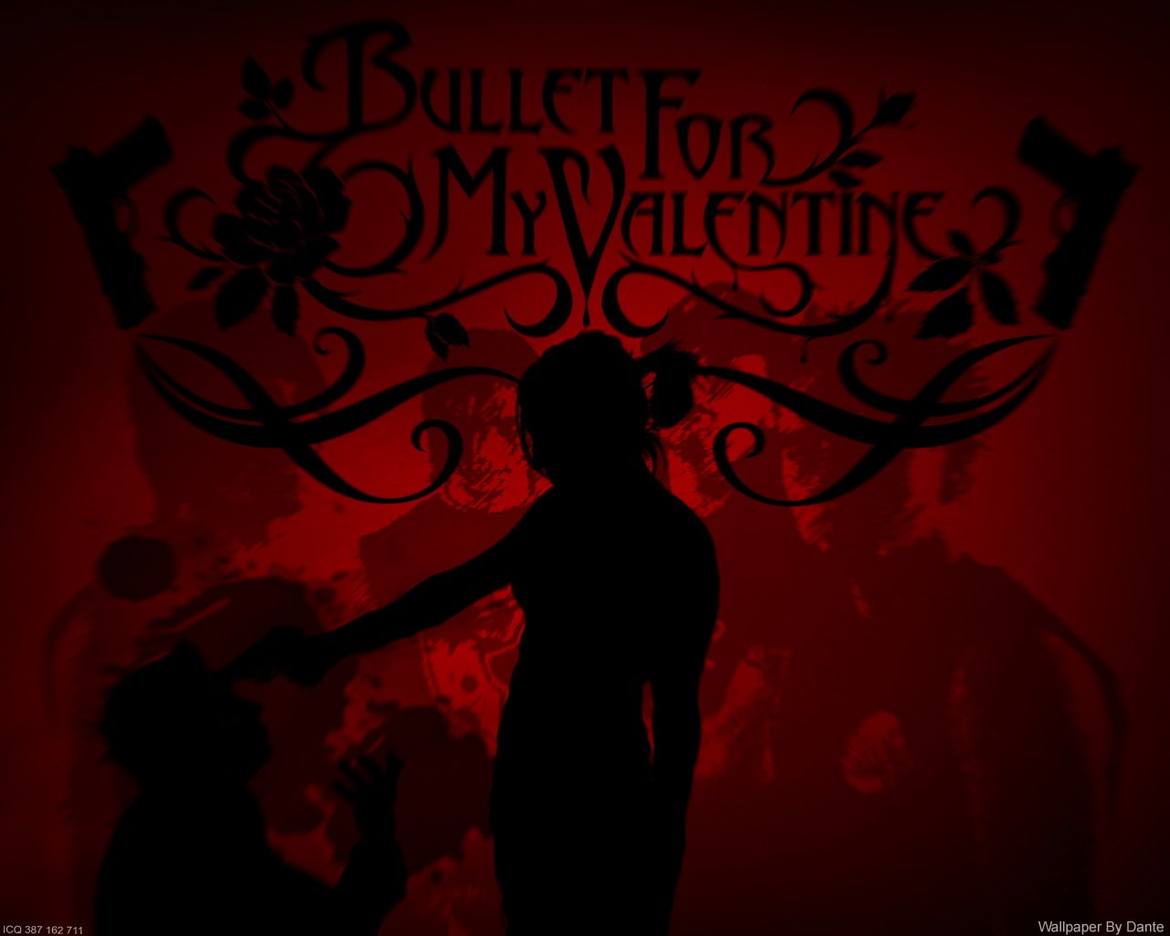 bullet for my valentine, silhouette, red, one person, illuminated