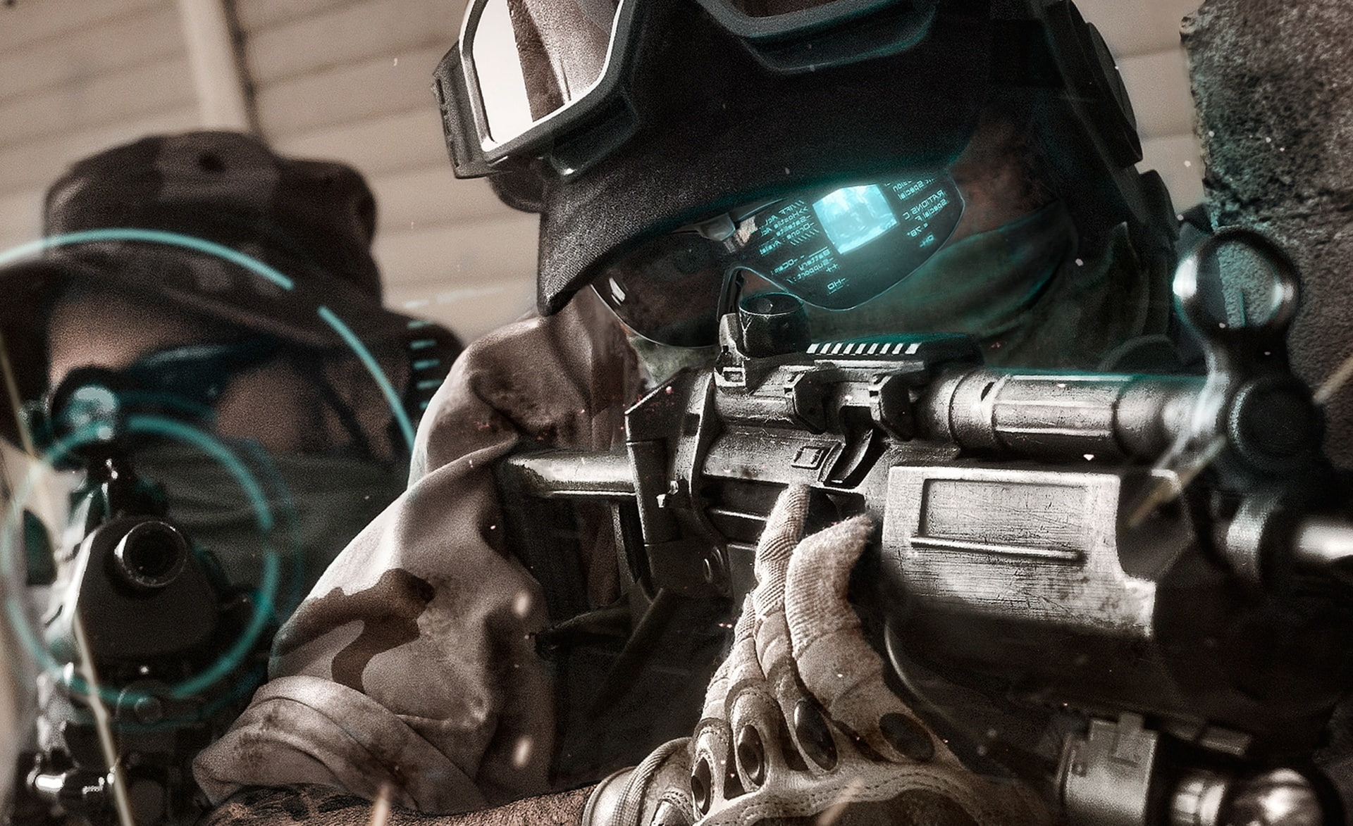 Ghost Recon Future Soldier, black sub machine gun, Games, video game