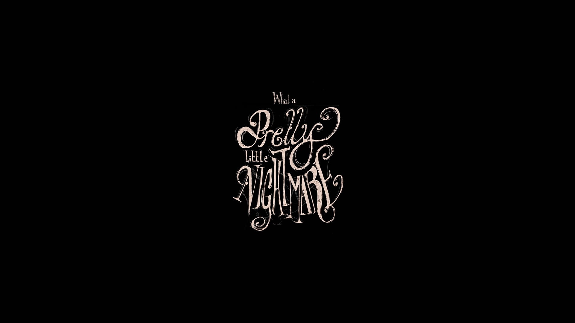 pretty little nightmare text, quote, inspirational, typography