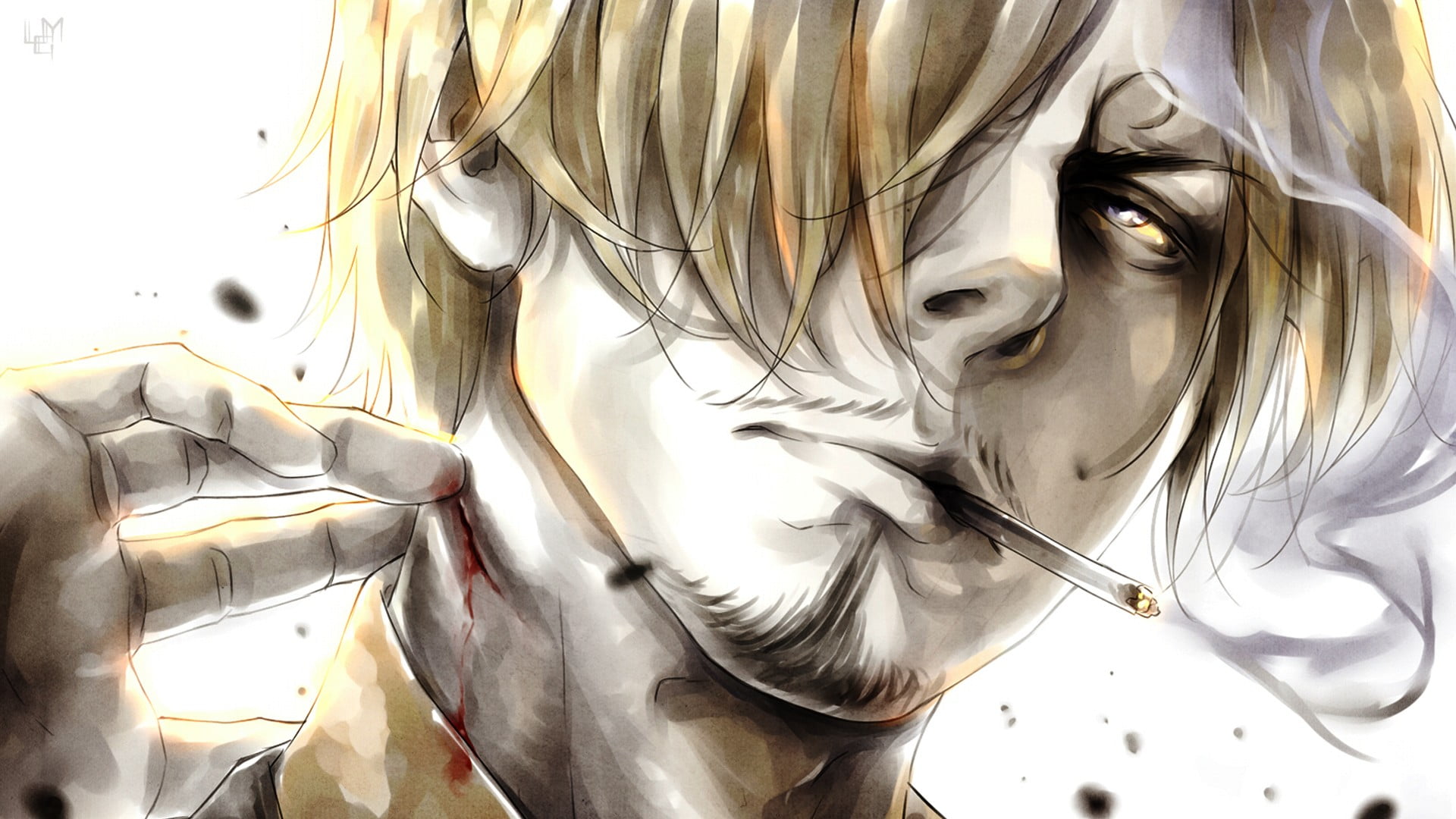 One Piece Sanji Blackleg, indoors, art and craft, close-up, one person