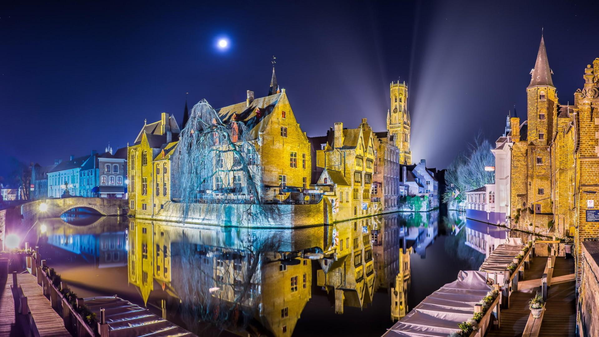 Panorama Of Bruges Belgium, world, cityscape