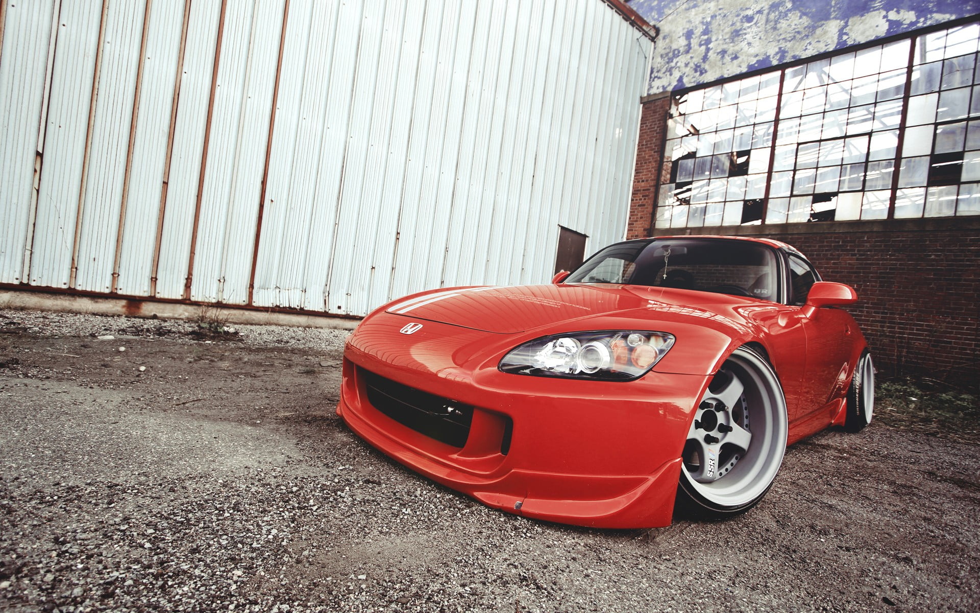Honda, s2000, car, red, mode of transportation, architecture