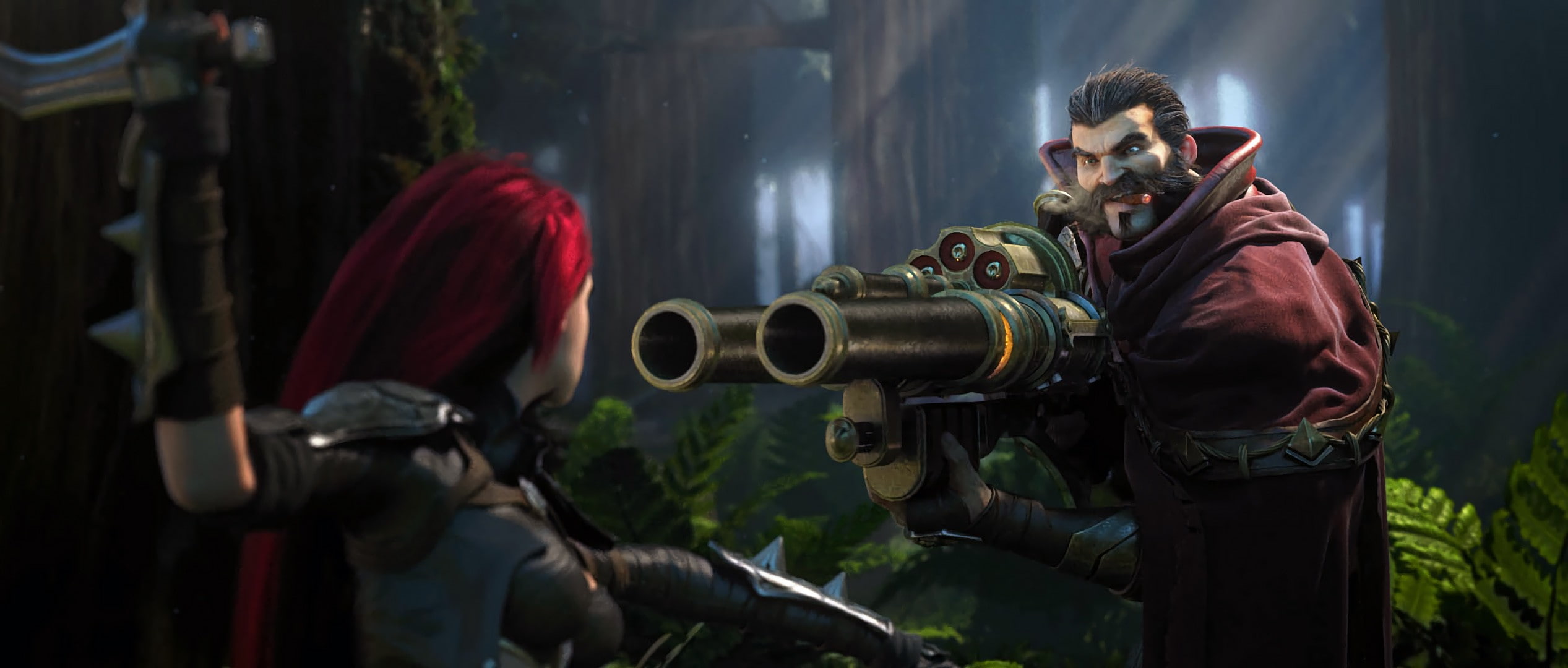 League of Legends, Katarina, Graves, people, weapon, standing