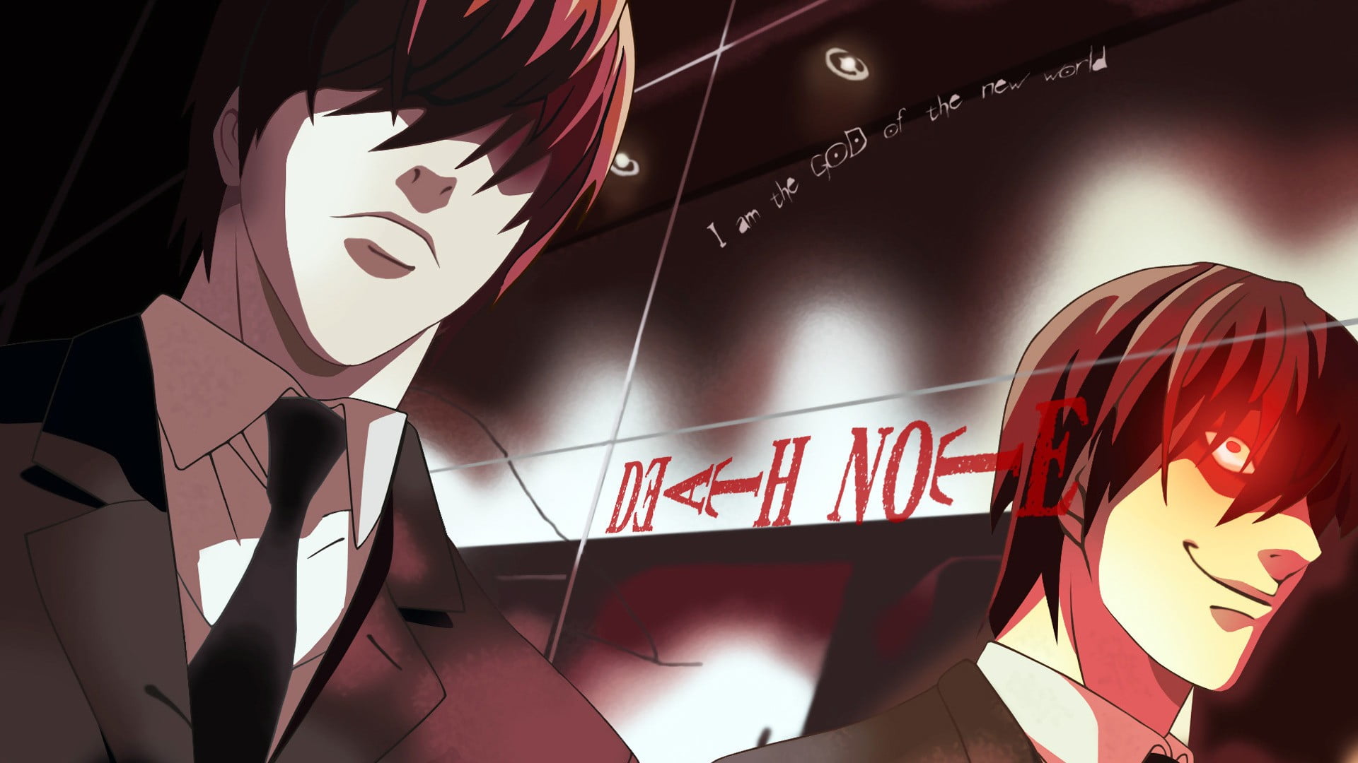 Deathnote digital wallpaper, anime, Death Note, red, text, communication