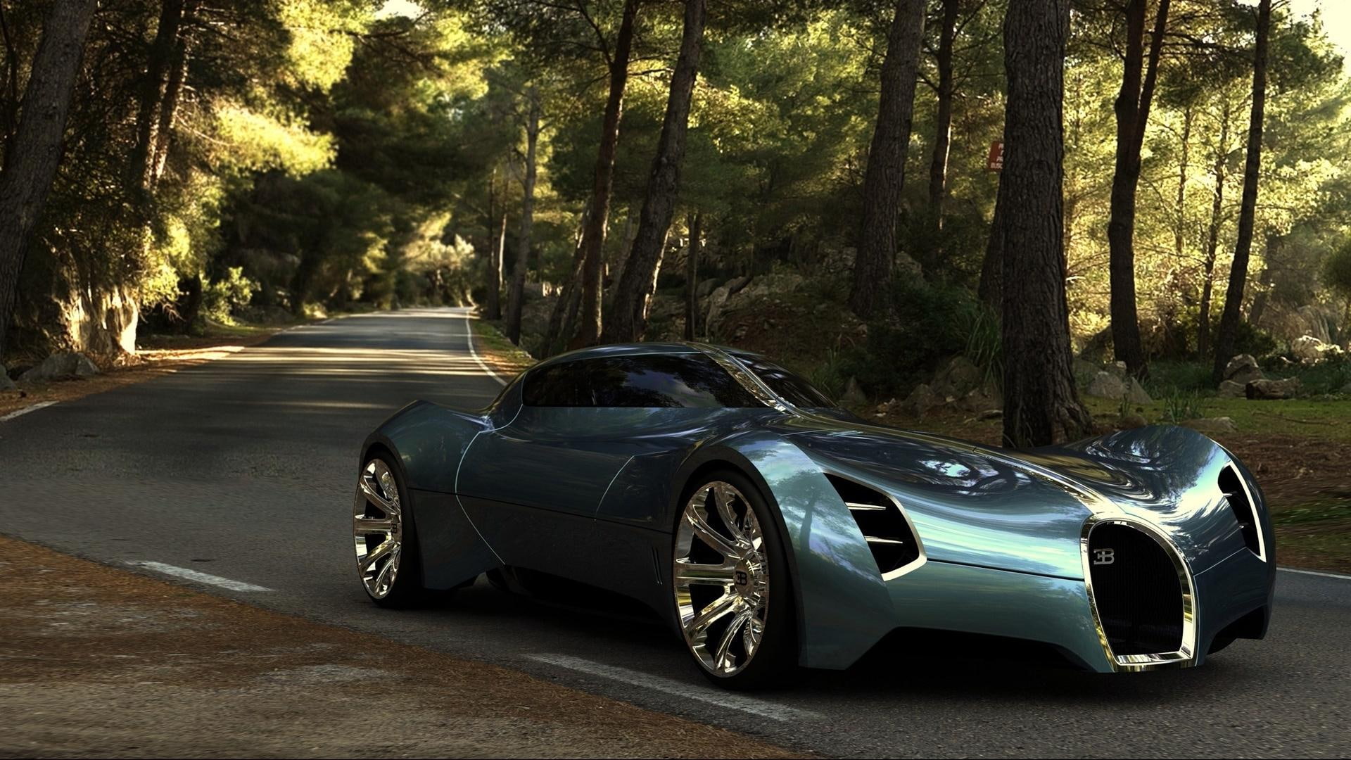 2025 Bugatti Aerolithe Concept, sports, super, trees, forest