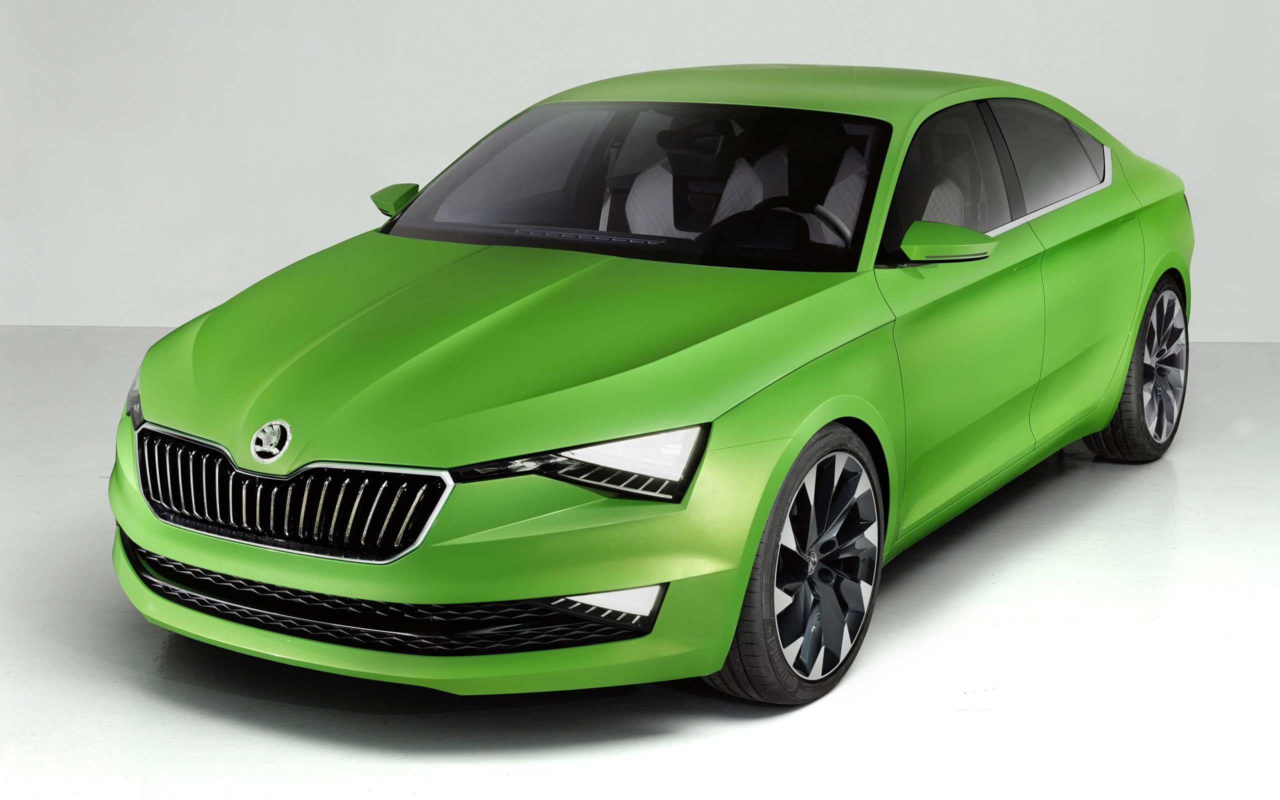 2014 Skoda VisionC Concept, green skoda car, cars, other cars