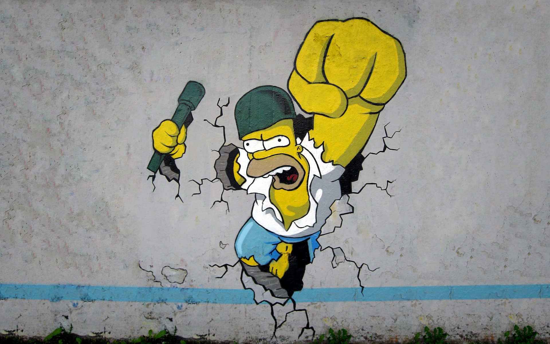 The Simpsons Homer Graffiti HD, homer the simpsons illustration