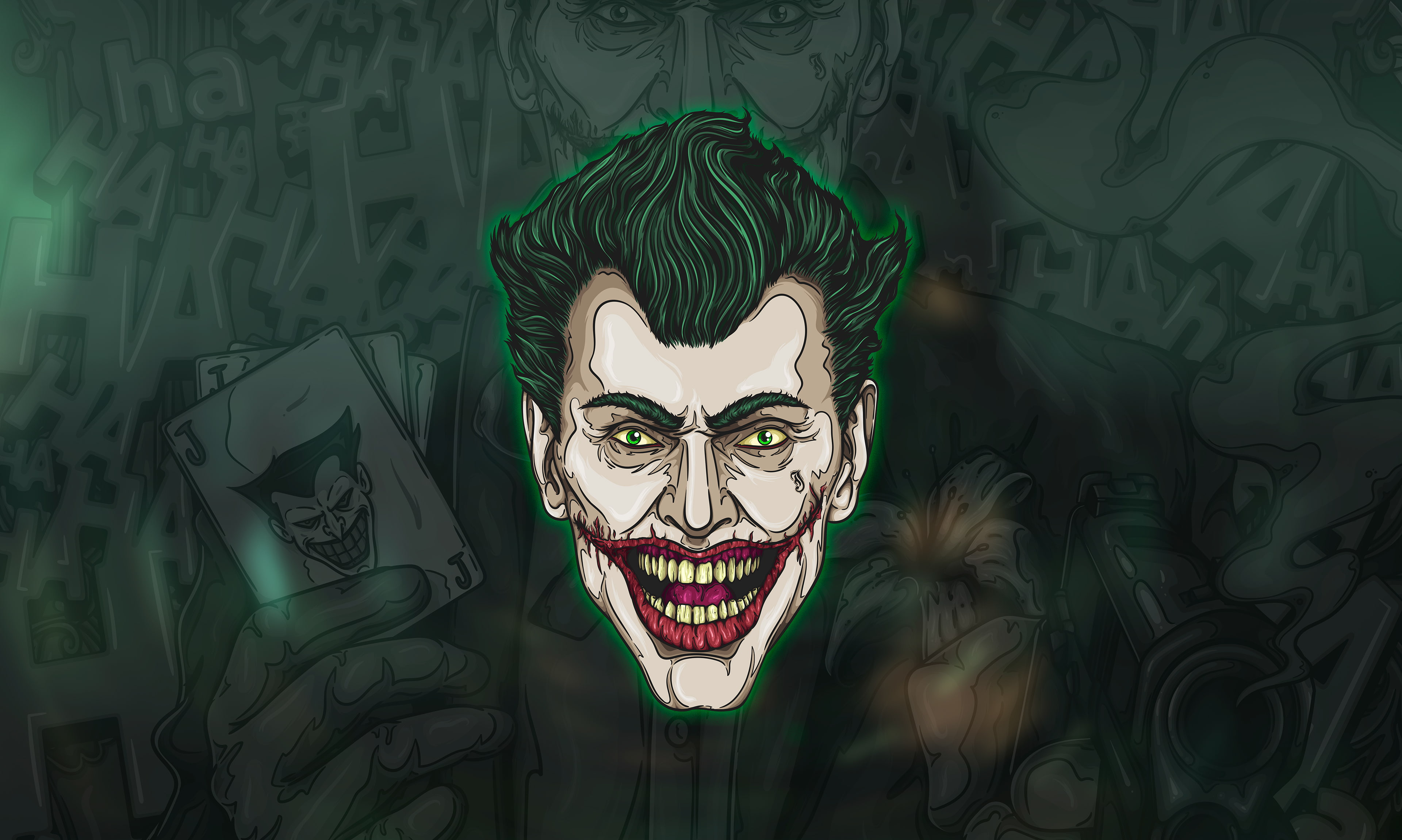 joker, artwork, 4k, hd, digital art, behance, supervillain