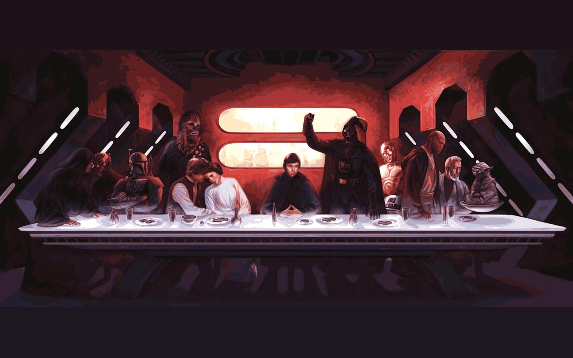 The Last Supper, Boba Fett, Star Wars, Chewbacca, Darth Maul