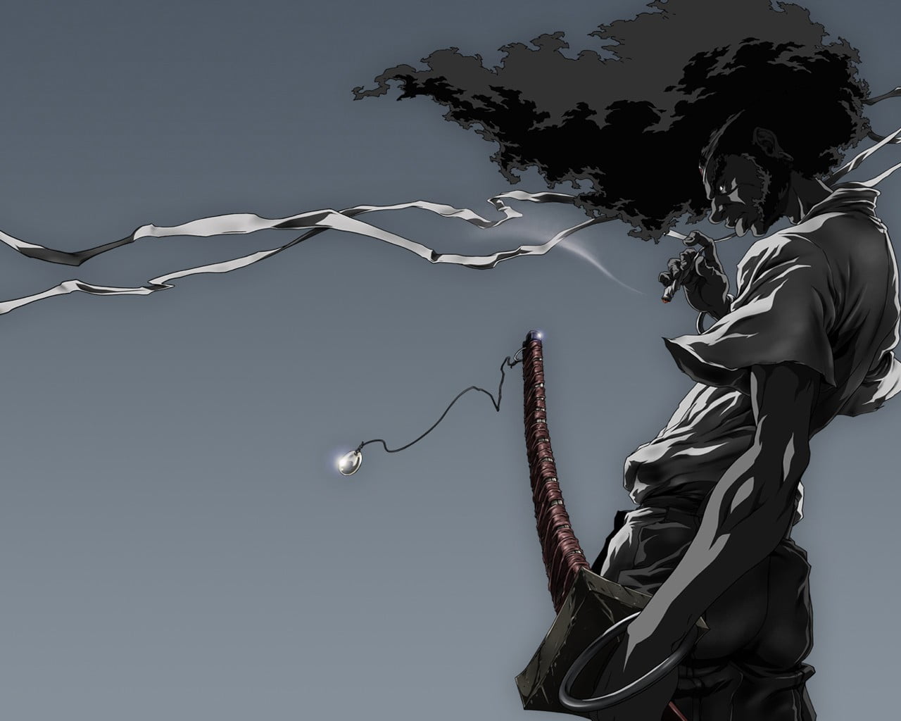 Free download | HD wallpaper: black haired samurai wallpaper, Afro ...