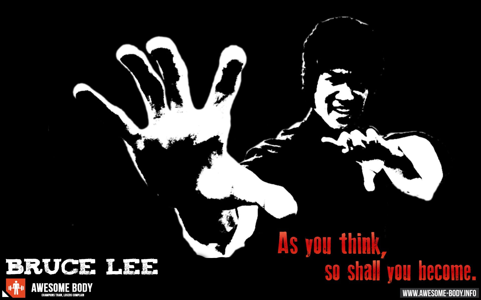 skinny, Bruce Lee, motivational, one person, human hand, communication