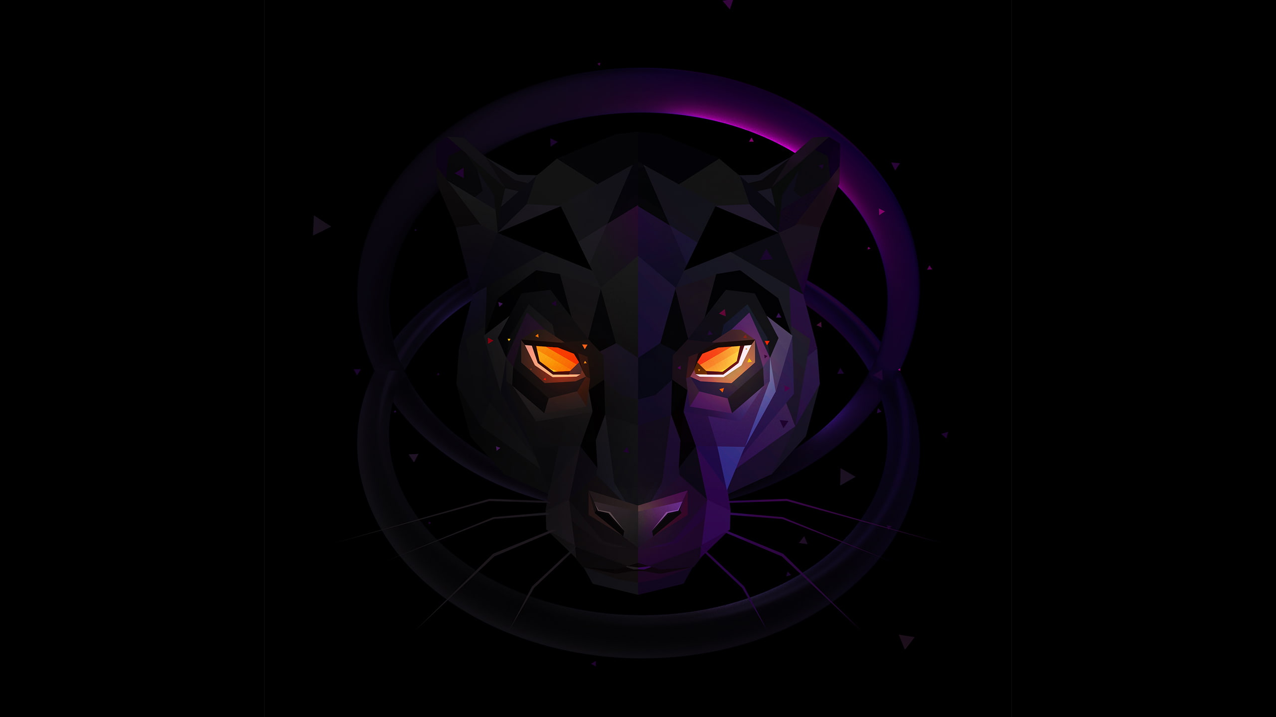3D, Wolf, CGI, Low poly, Panther