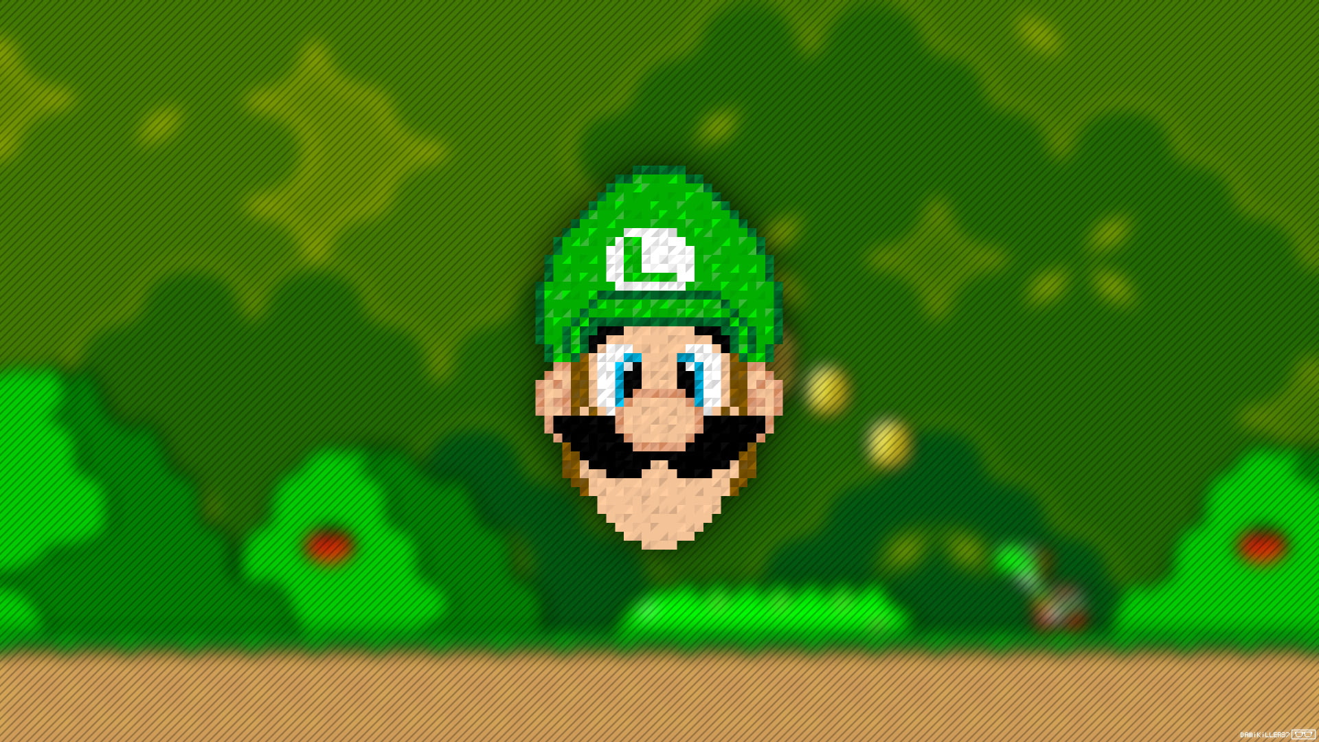 Mario, Super Mario World, Luigi, Pixel Art, technology, green color