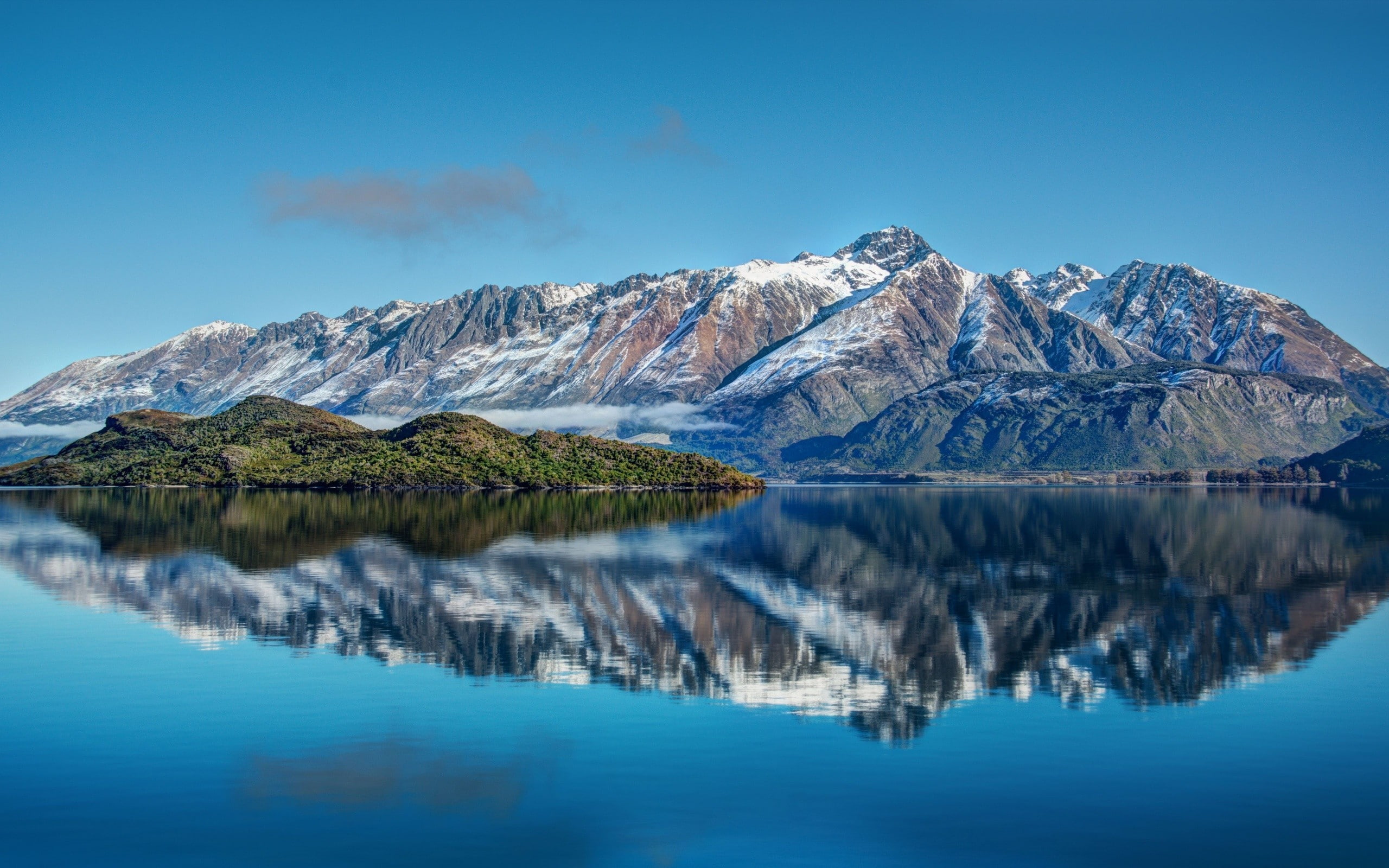 reflection, lake, landscape, sky, New Zealand, water, nature