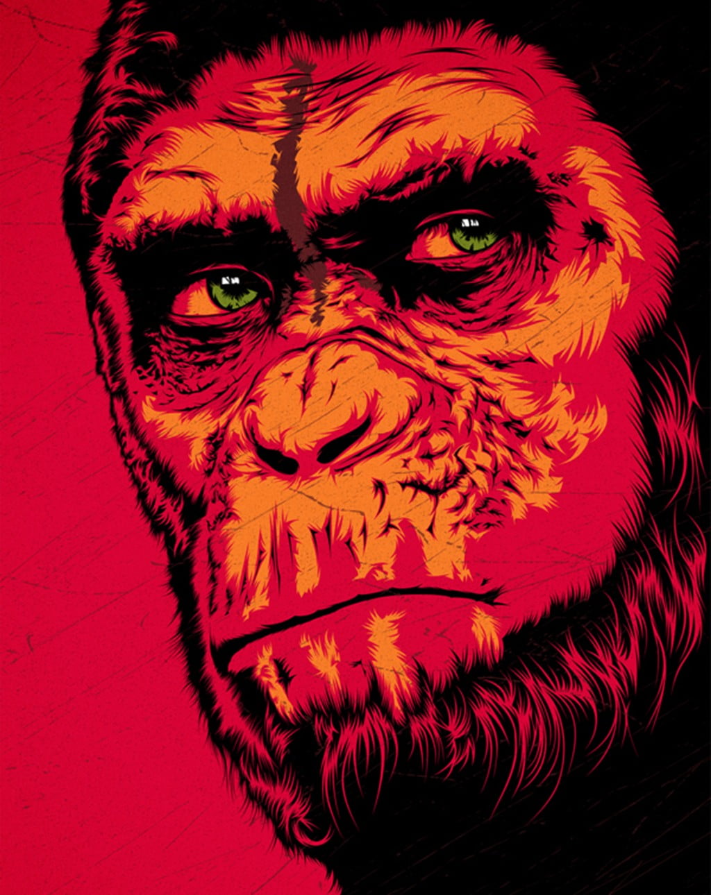 red and black tiger print backpack, apes, Planet of the Apes