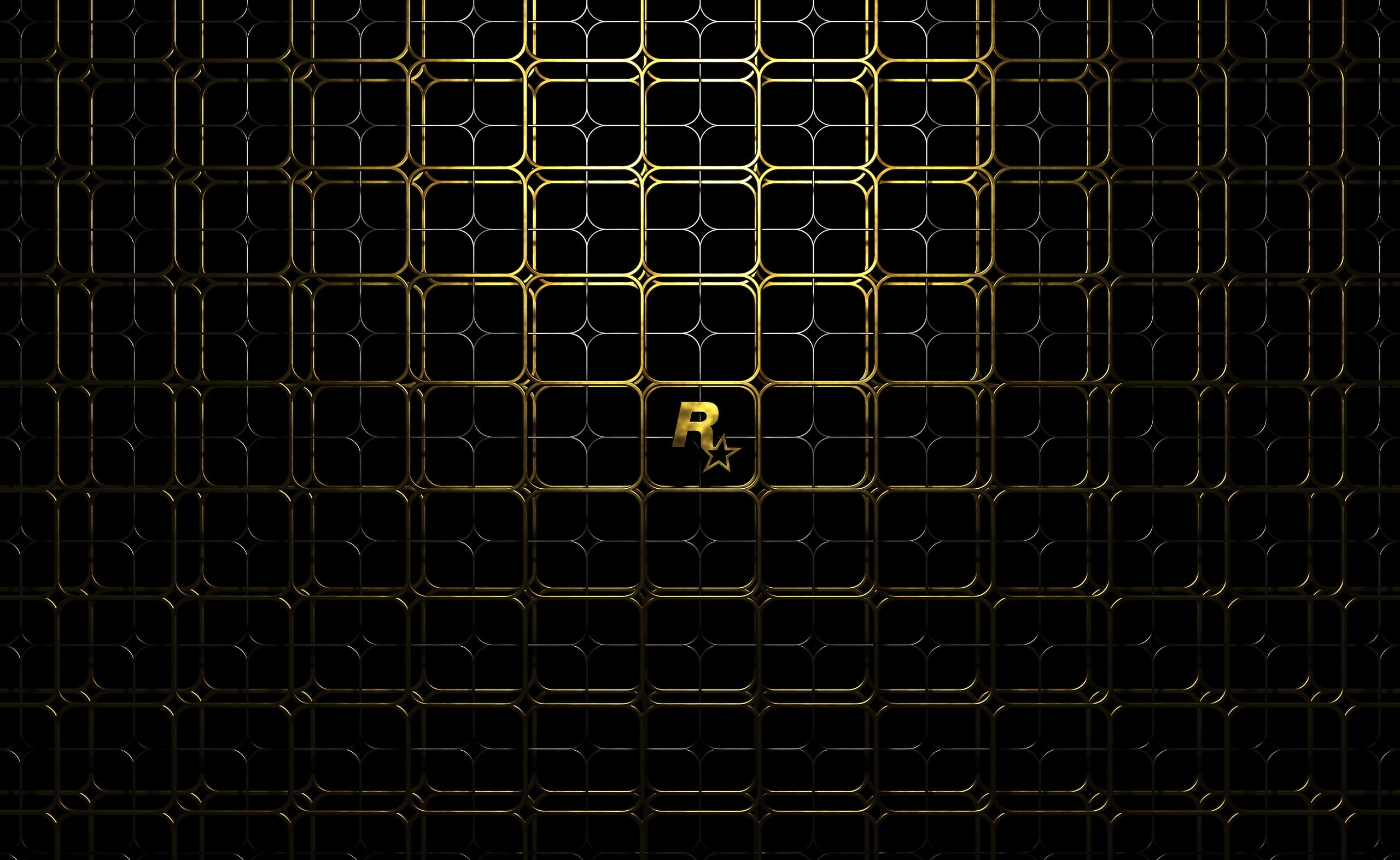 Gold Lattice, Rockstar wallpaper, Games, Rockstar Games, rockstar games logo