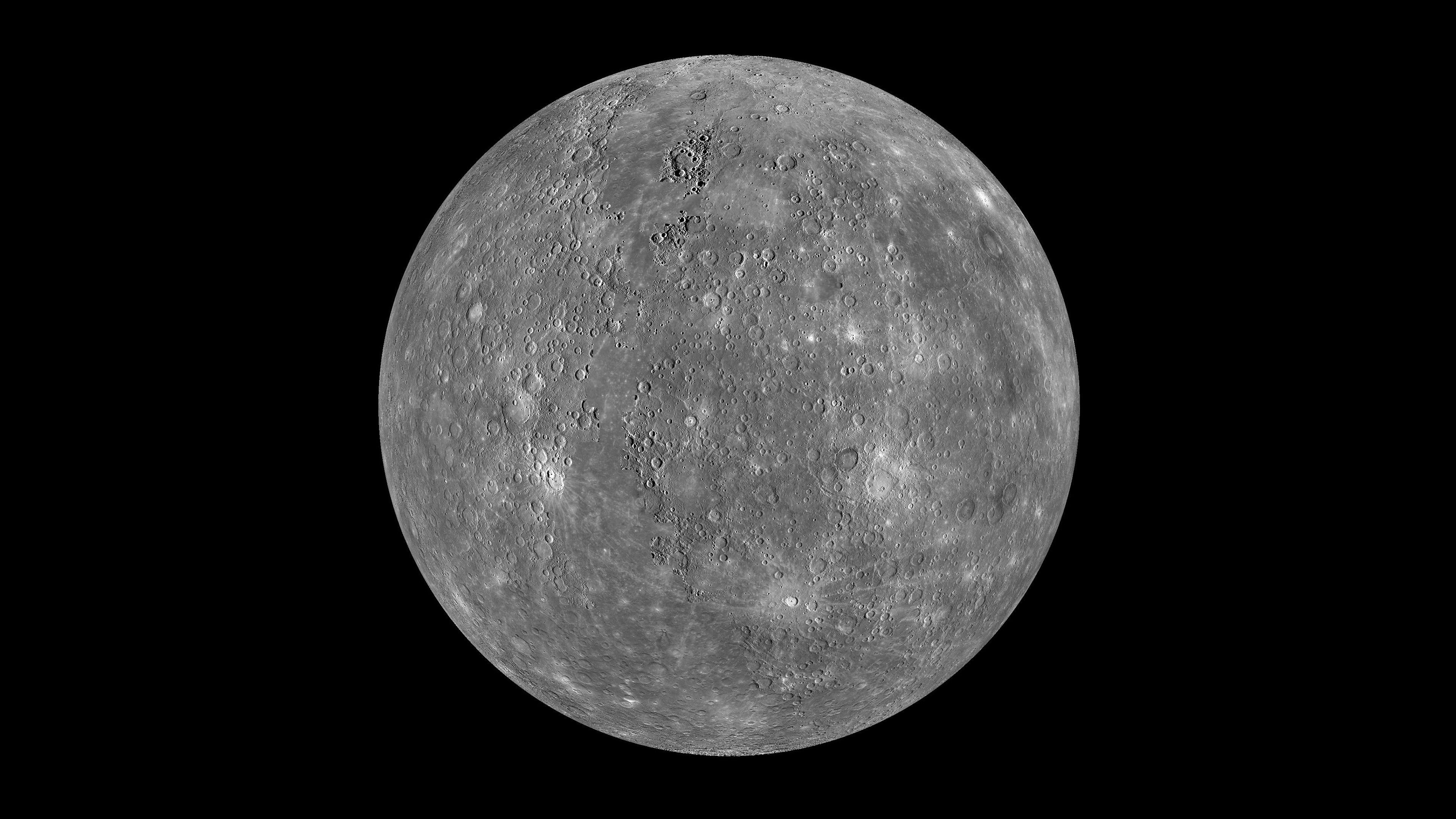 full moon, Mercury, space, minimalism, night, astronomy, moon surface