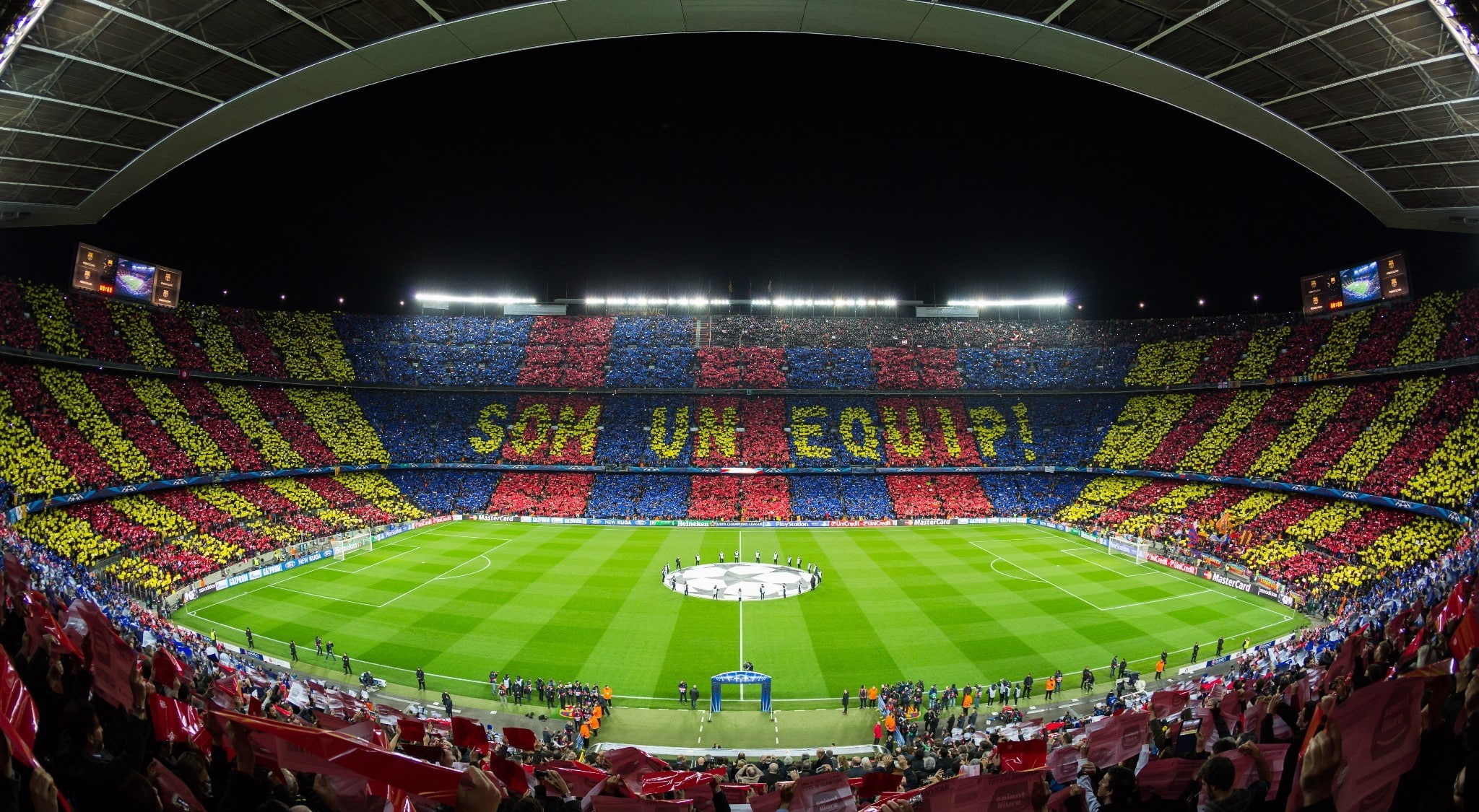 FC Barcelona Camp Nou Stadium, green football stadium, Sports
