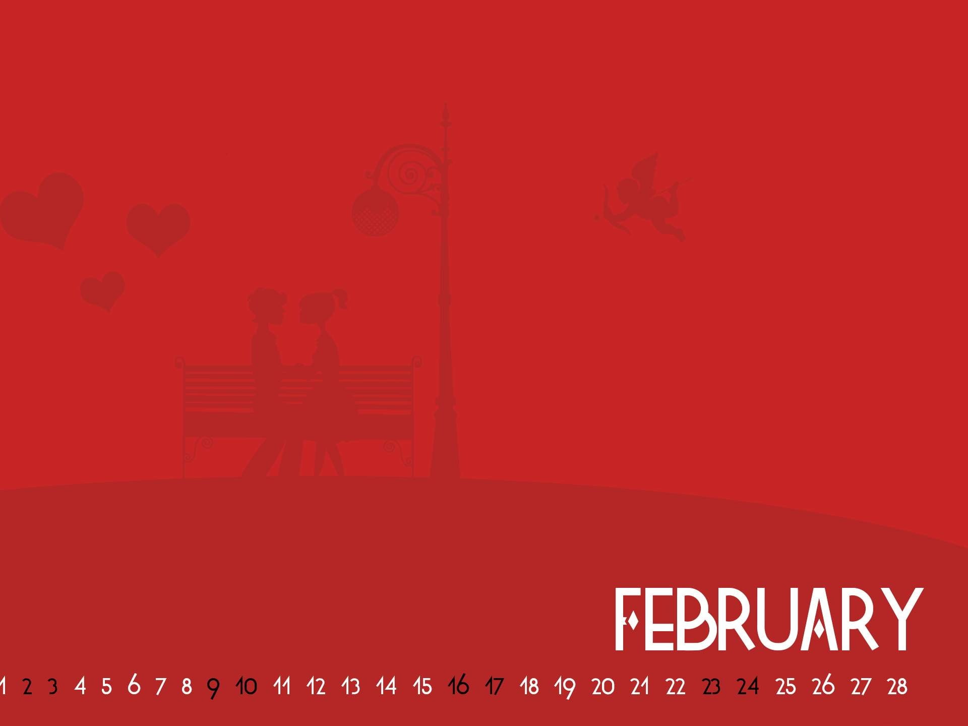 Valentine-February 2013 calendar desktop themes wa.., text, western script