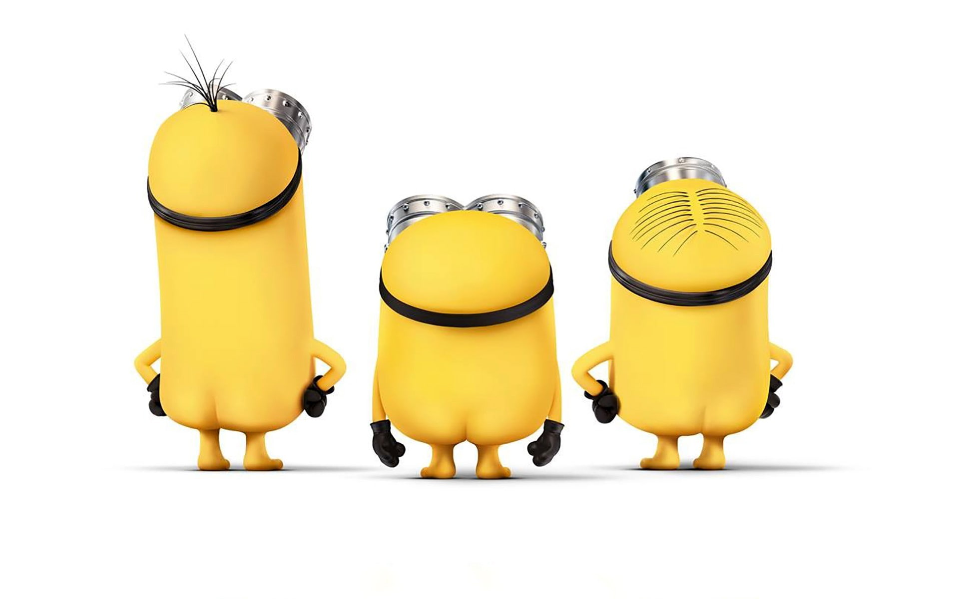 minions, Despicable Me, white  background, movies