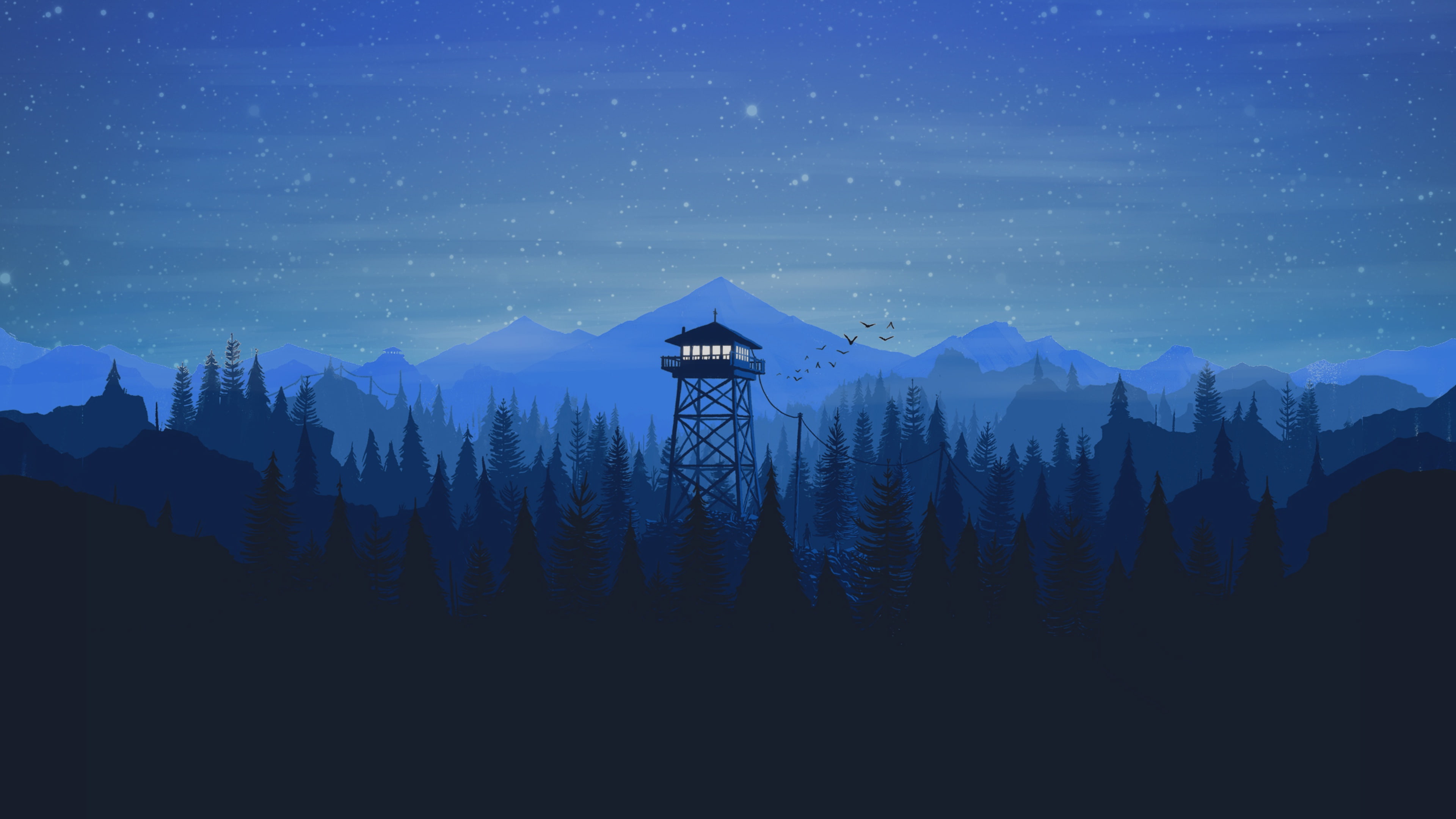 Free download | HD wallpaper: Mountains, Night, Stars, The game, Forest