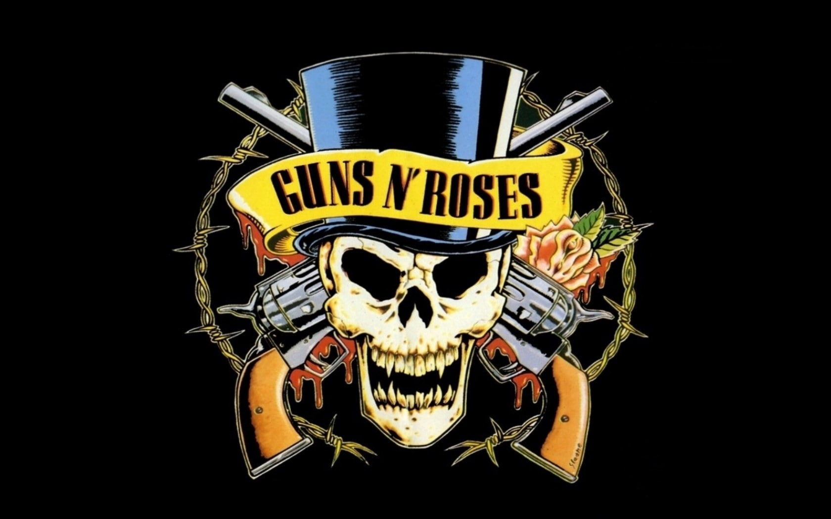 guns n roses, revolvers, skull, cylinder