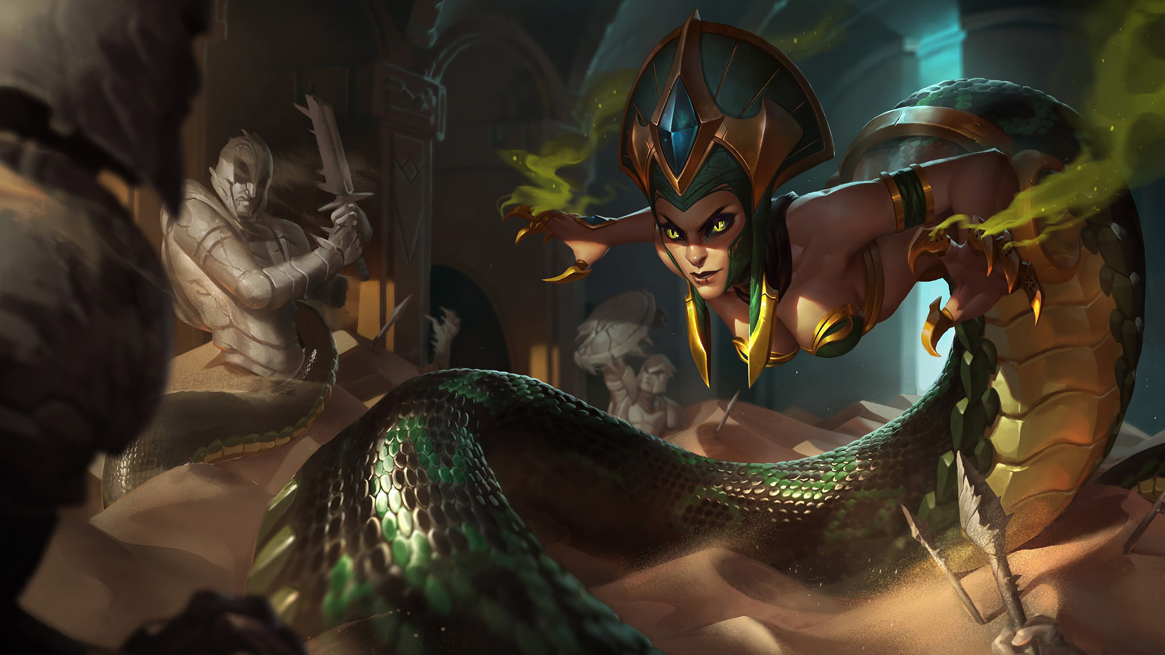 Sand, The game, Snake, Sword, Eyes, Claws, Shield, Cassiopeia