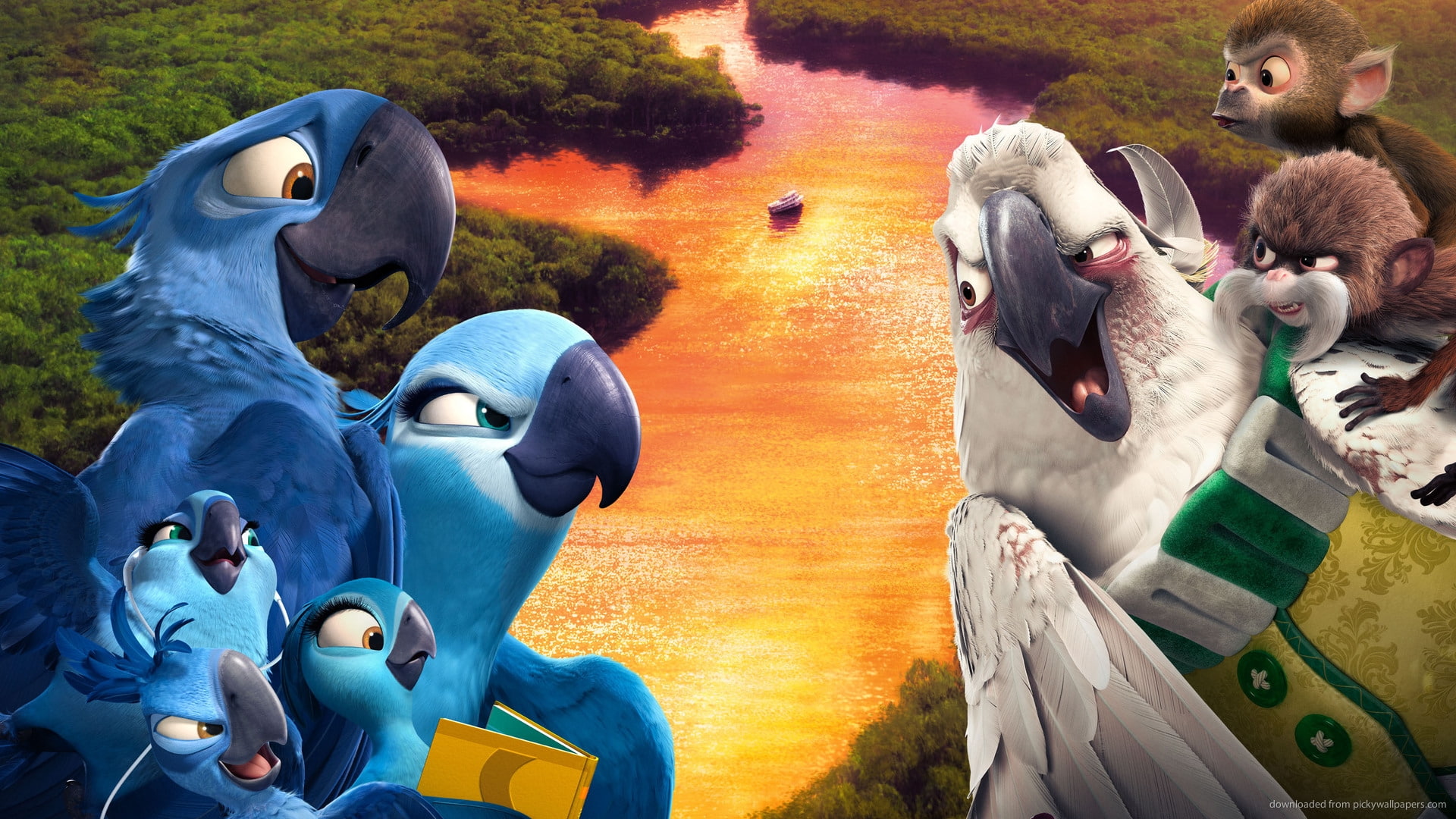 Rio 2 (2014), poster, bird, movie, pasare, parrot, macaw, blue