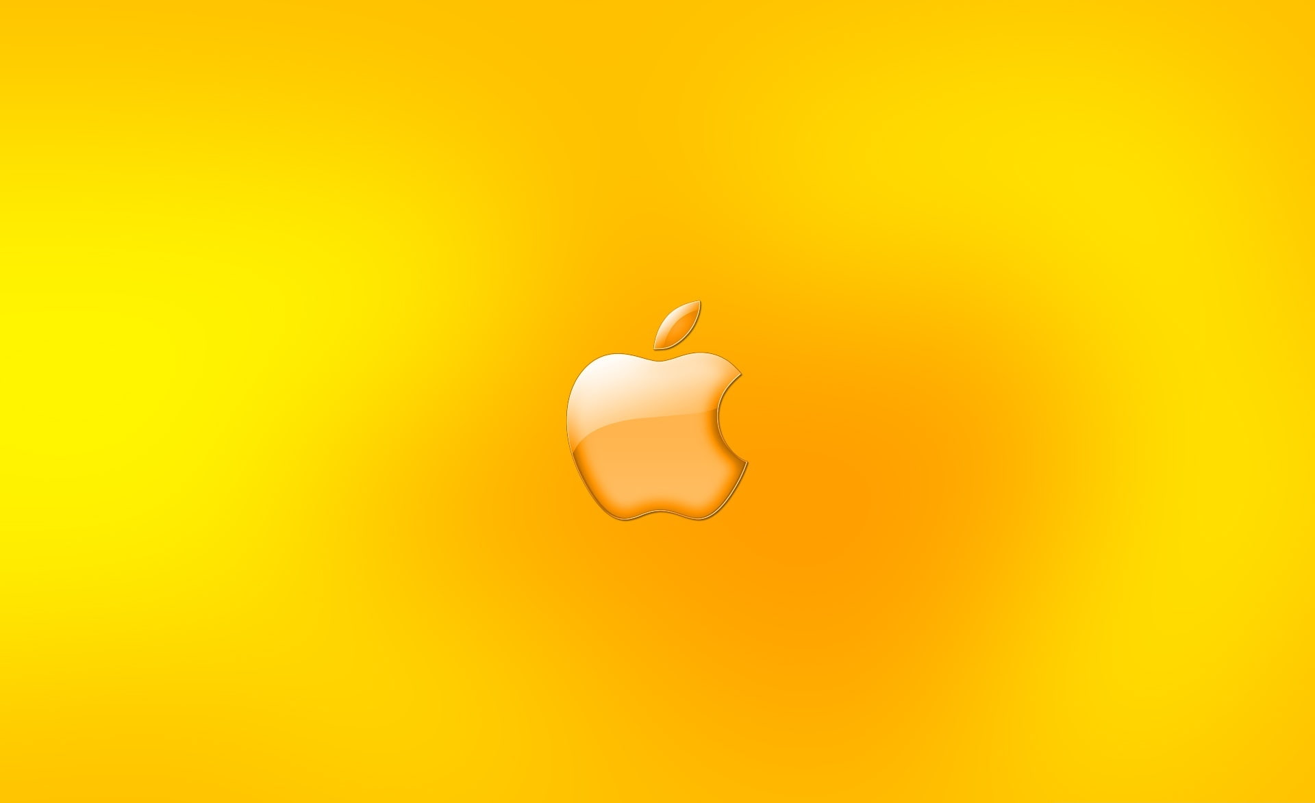 Apple Logo Gold, yellow Apple logo wallpaper, Computers, Mac