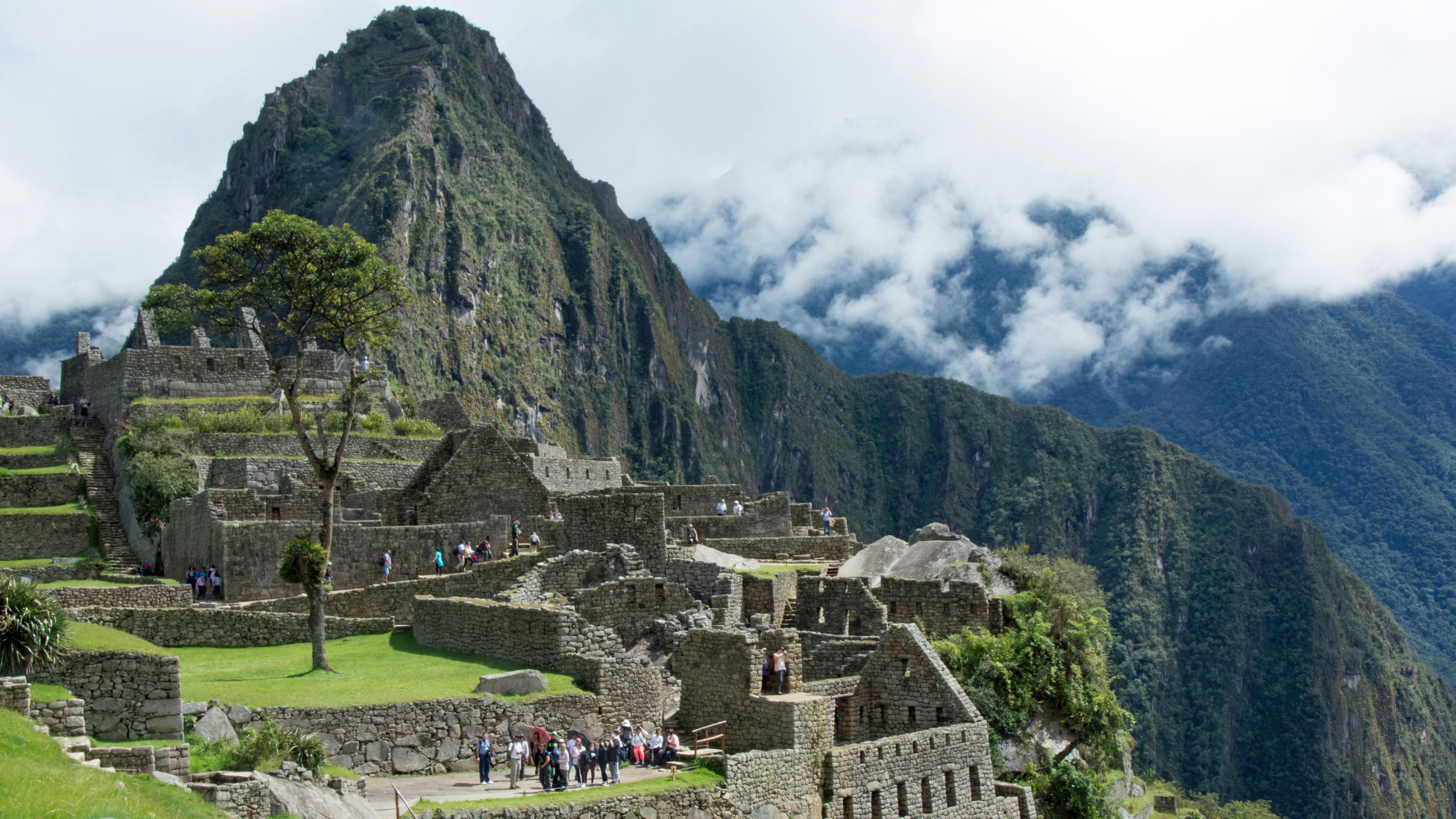 Machu Picchu, mountain, architecture, the past, history, group of people