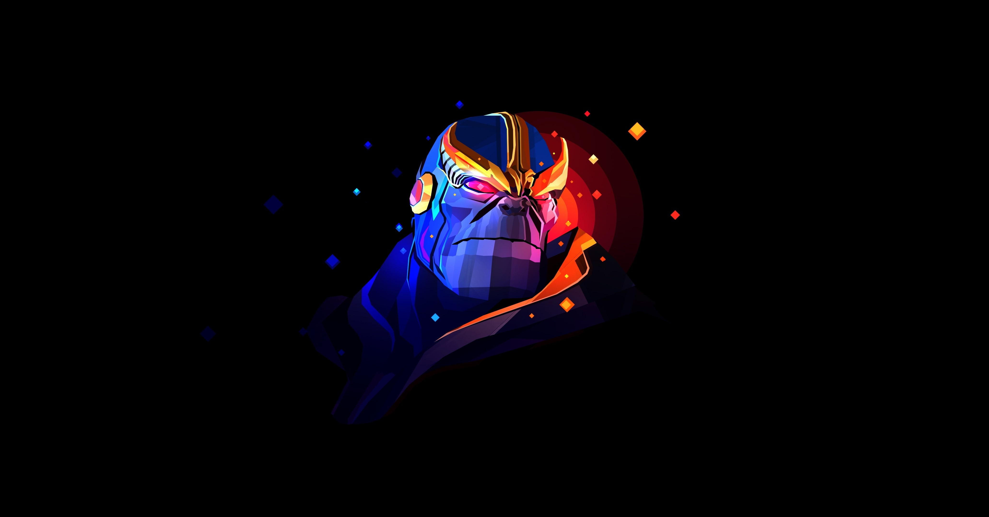 Thanos, Avengers Infinity War, villain, digital art, illustration