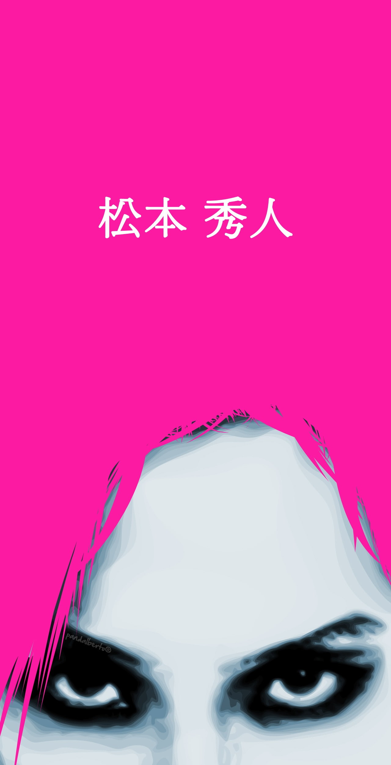 hide (musician), pink, eyes, human body part, colored background