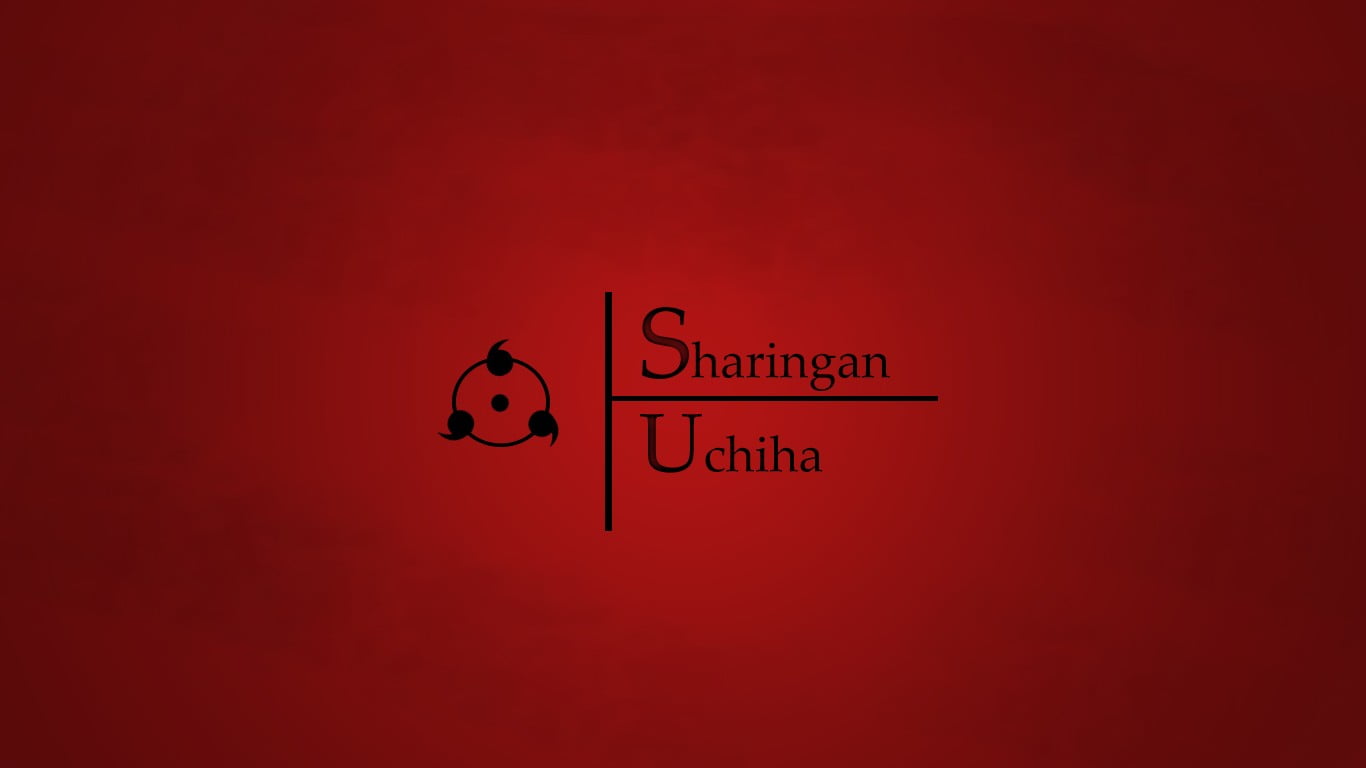 Sharingan Uchiha wallpaper, Naruto Shippuuden, minimalism, red background