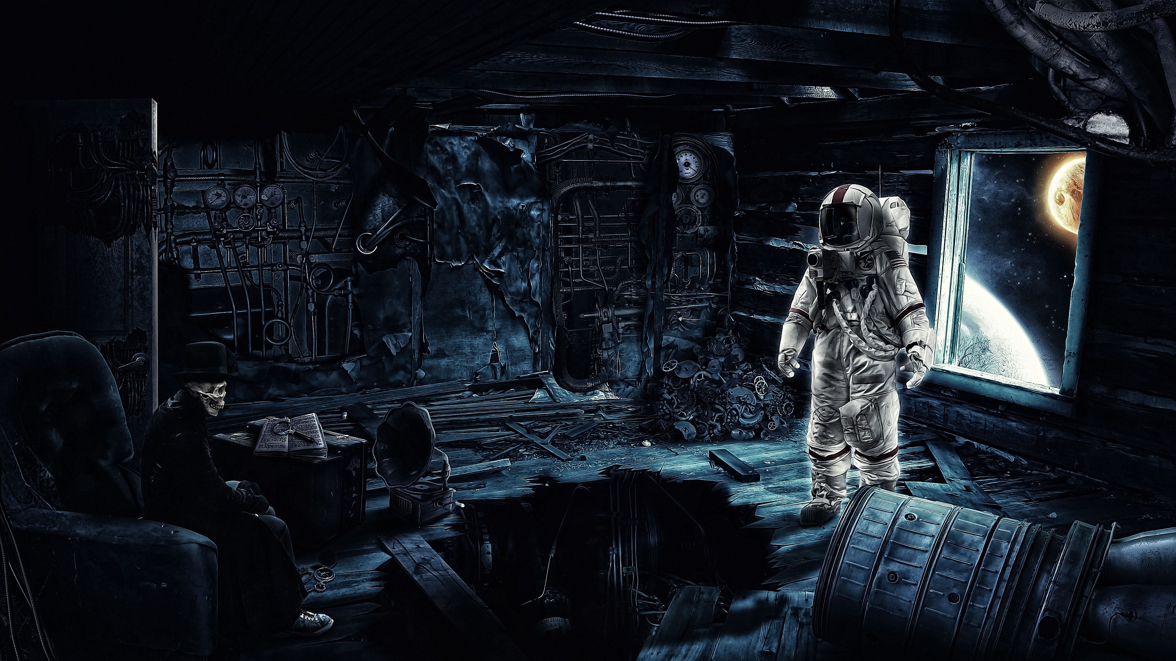 Free download | HD wallpaper: astronaut digital art, futuristic