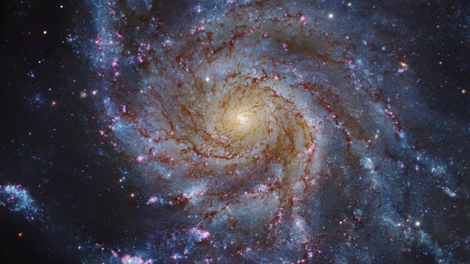 NASA, stars, sky, galaxy, science, Pinwheel Galaxy, Messier 101