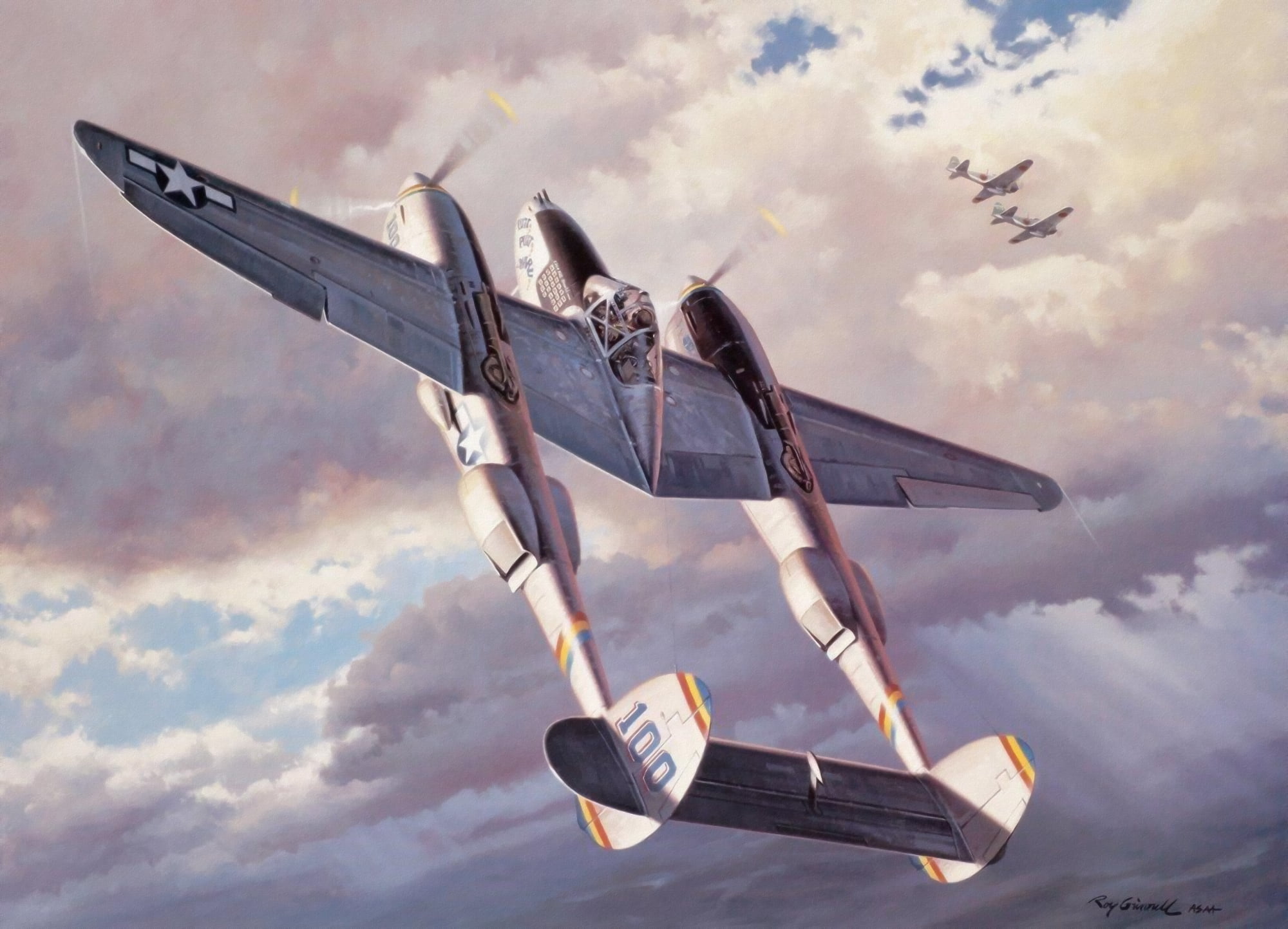 gray fighter plane, war, art, airplane, painting, aviation, ww2