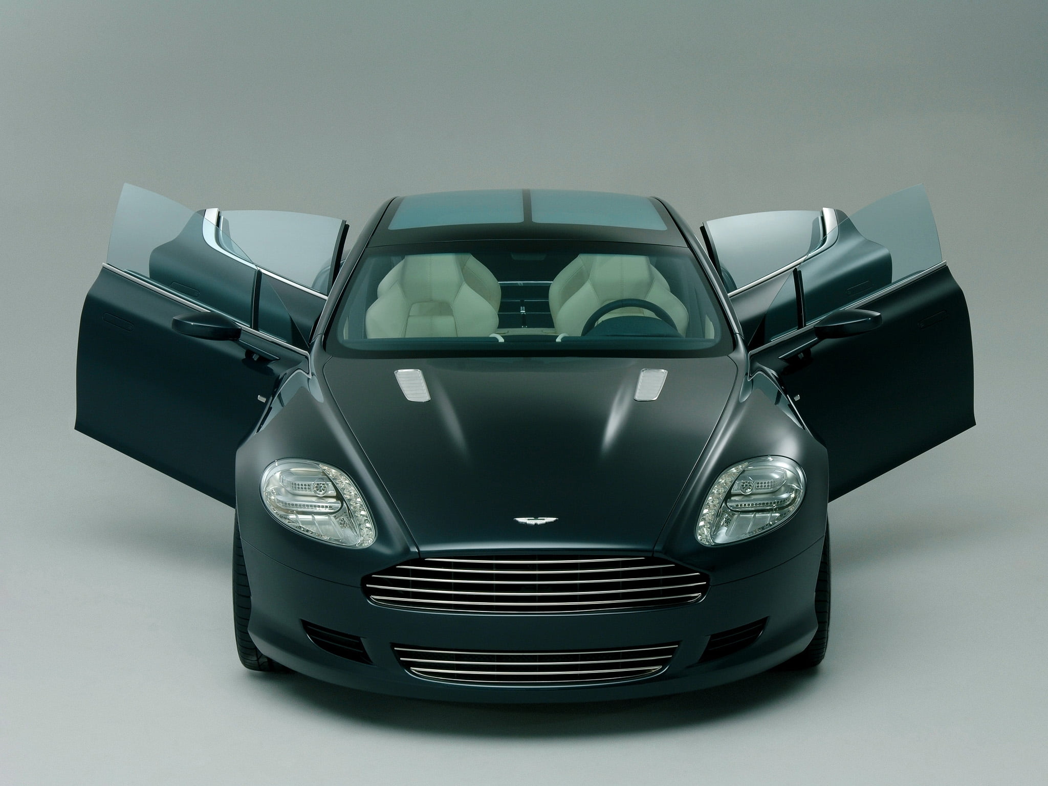 black Aston Martin DBHS, rapide, 2006, concept car, sport, land Vehicle