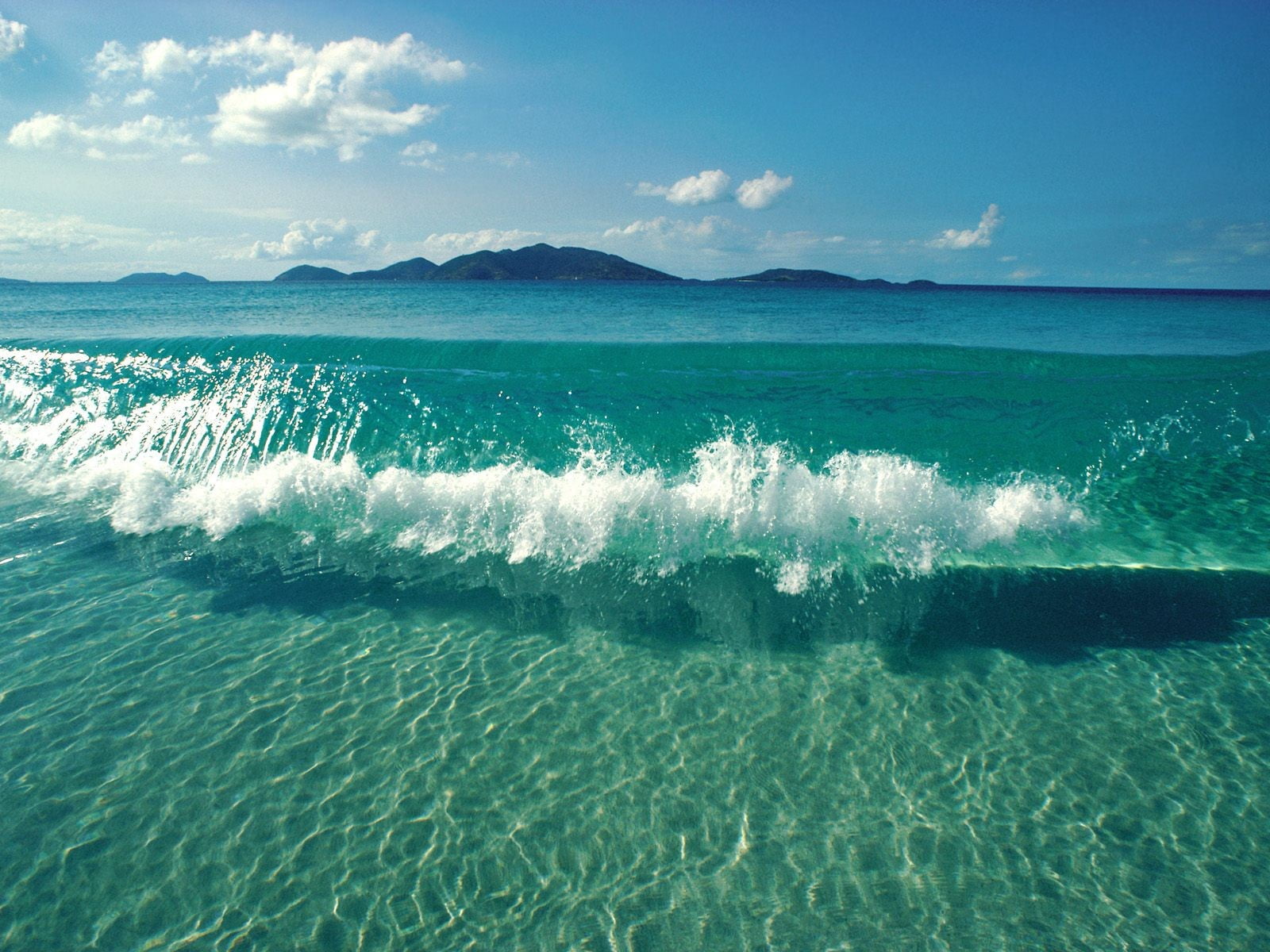 body of water, waves, sea, tropical, horizon, island, scenics - nature