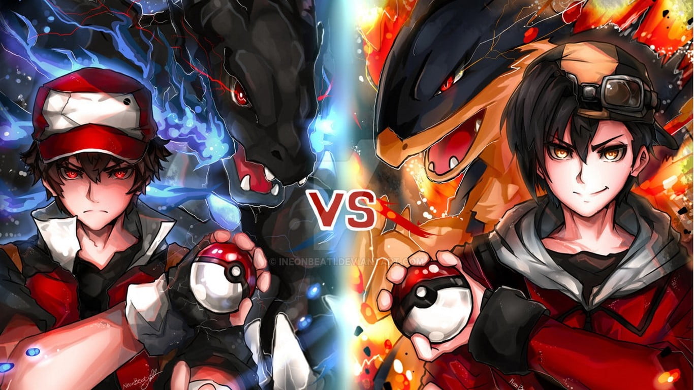 Pokemon Battle illustration, Red (Pokemon), Pokémon, Typhlosion