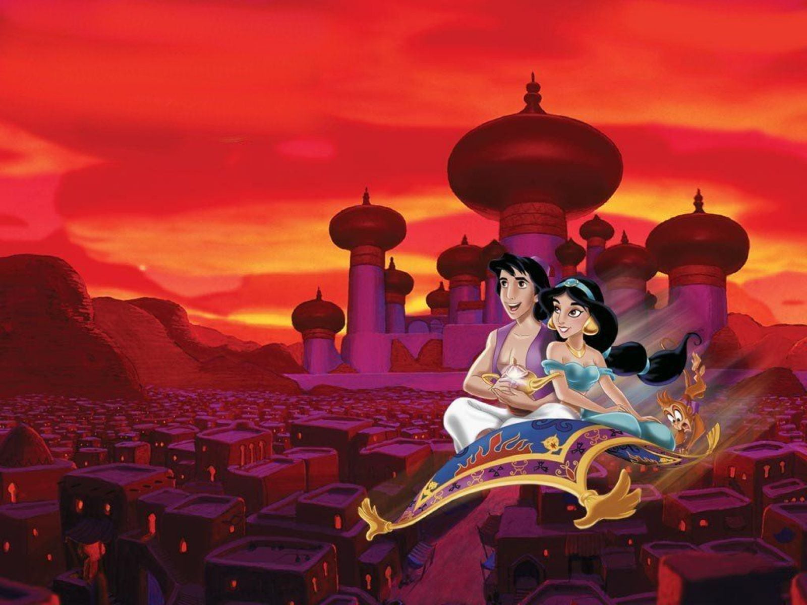 Aladdin, Disney Aladdin and Jasmine wallpaper, Cartoons, architecture