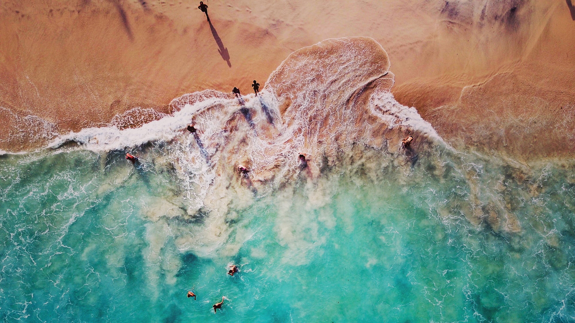 water, people, drone view, aerial photography, aerial view