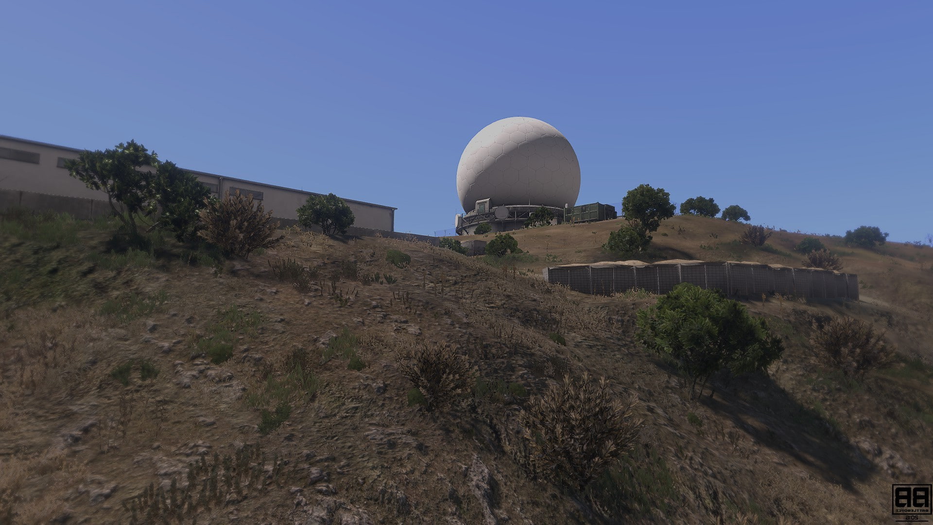 Arma 3, army, Military Base, video games, sky, dome, architecture