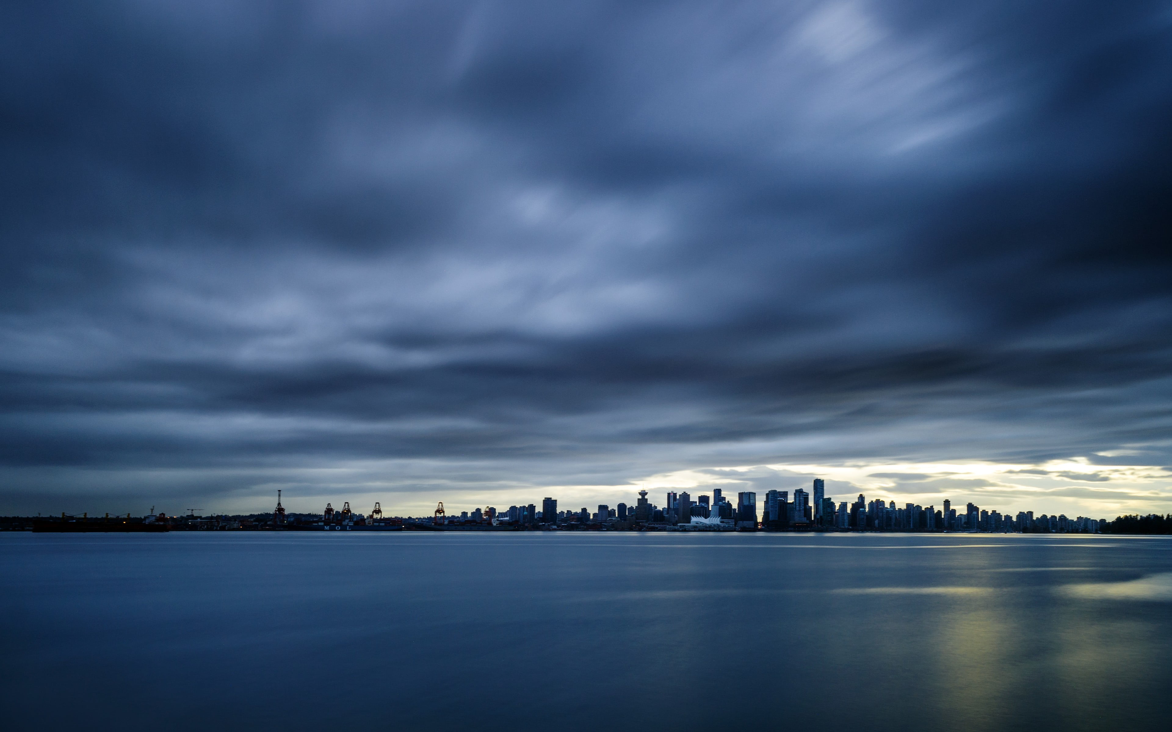 body of water, city, Vancouver, sky, cityscape, cloud - sky, architecture