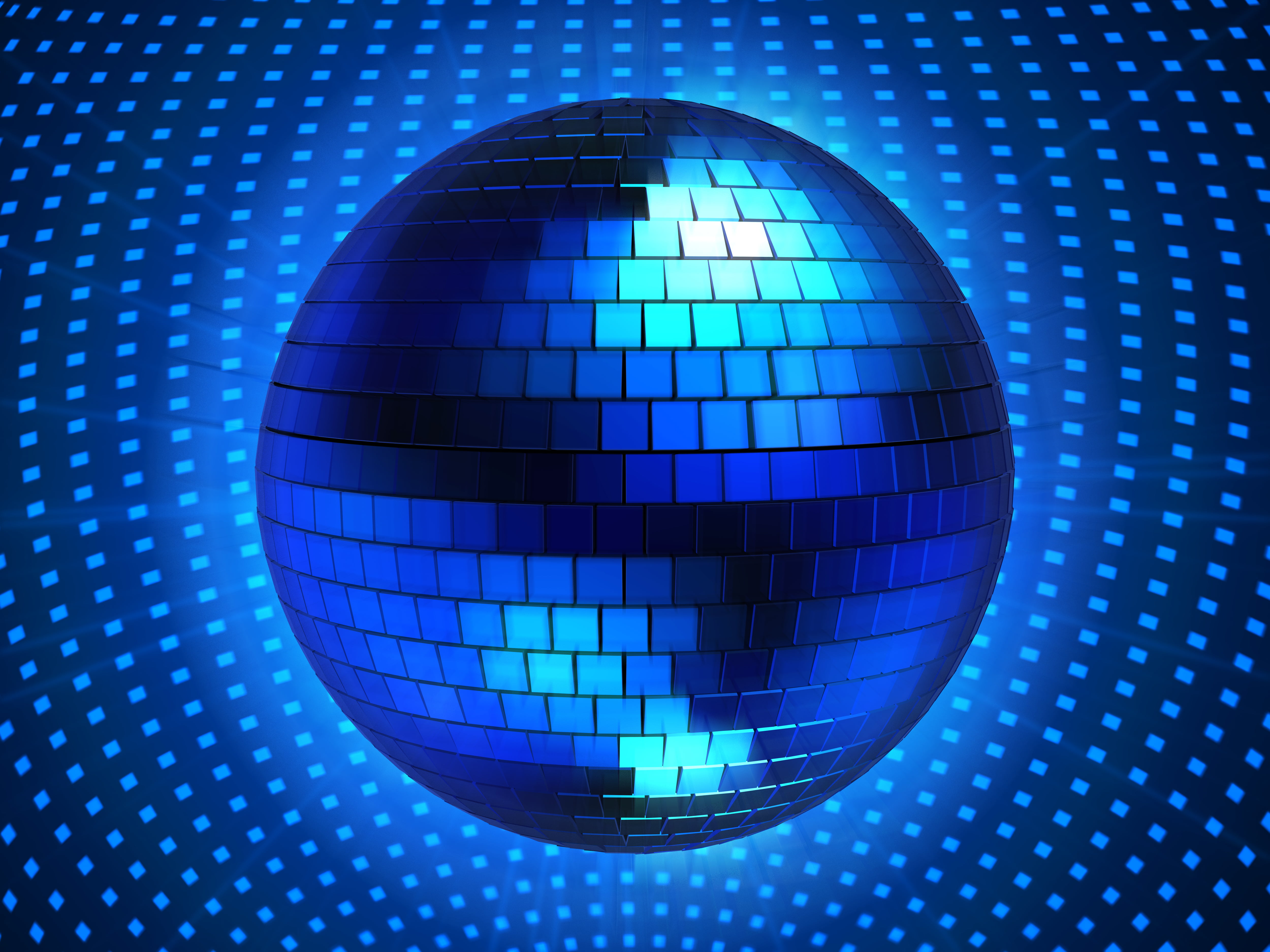 blue disco ball, rendering, graphics, sphere, event, shiny, nightlife