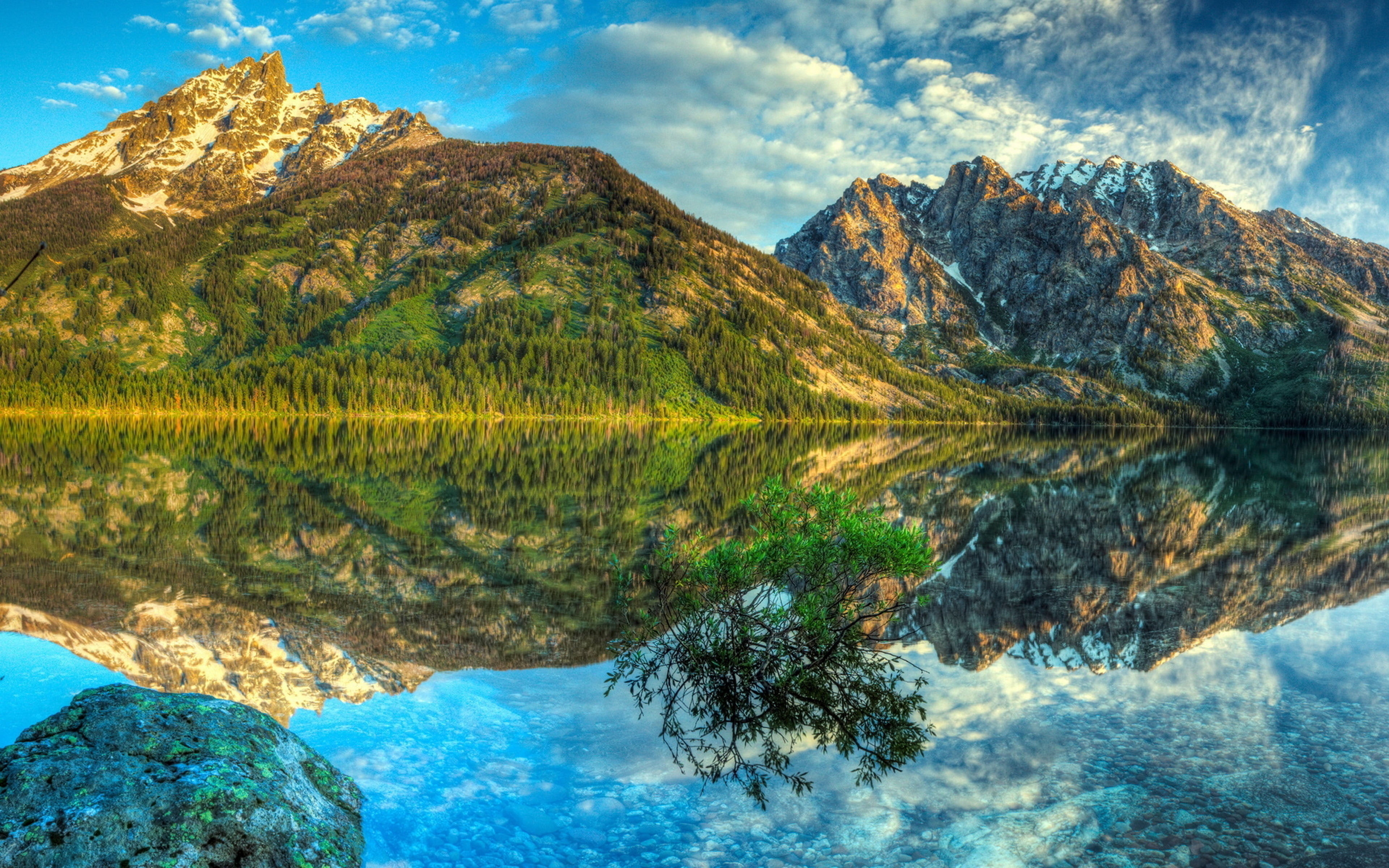 Nature Hd Wallpapers For Desktop Mountains Lake Reflection Clouds Sky 3840×2400