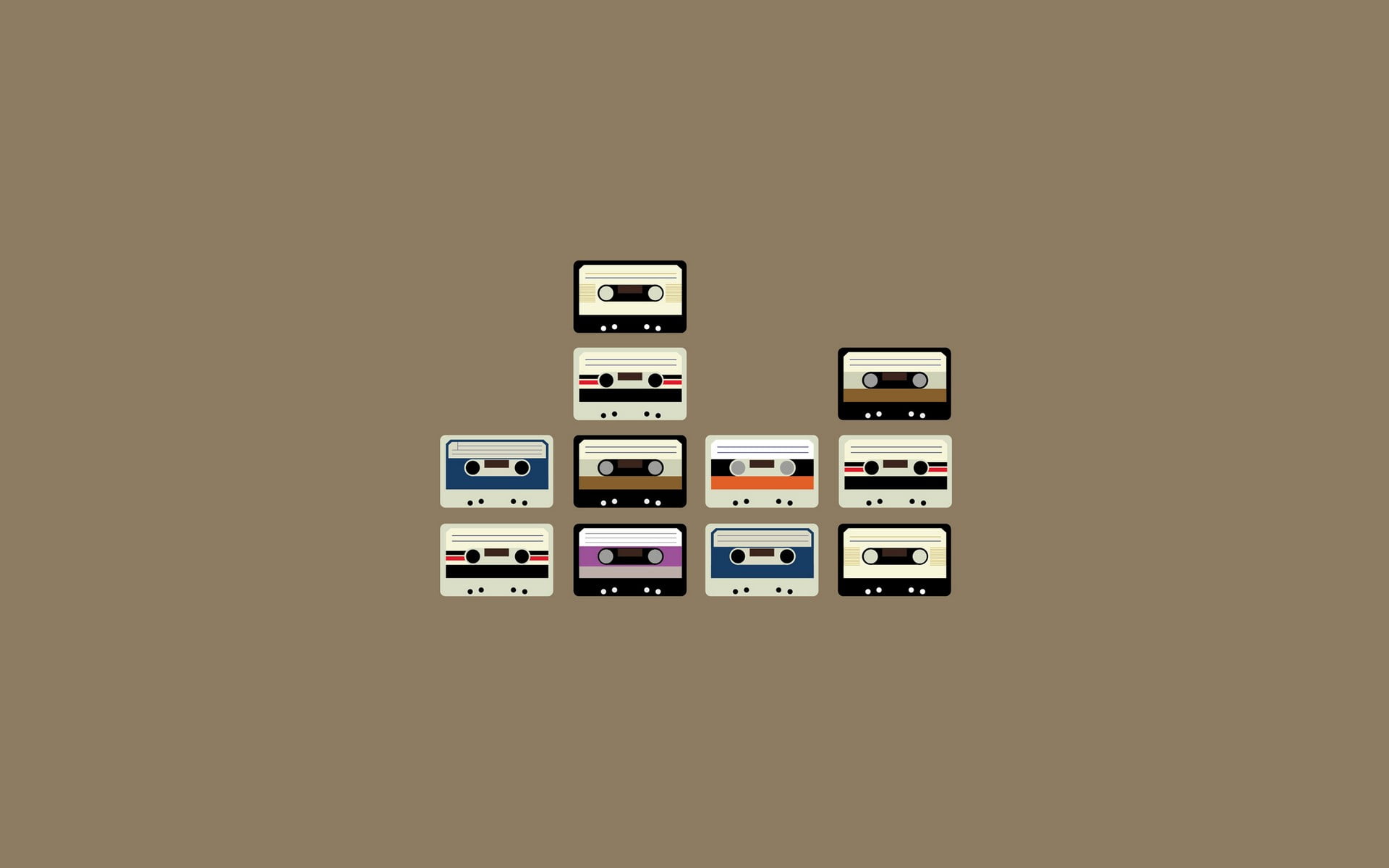 cassette tapes, audio spectrum, minimalism, technology, copy space
