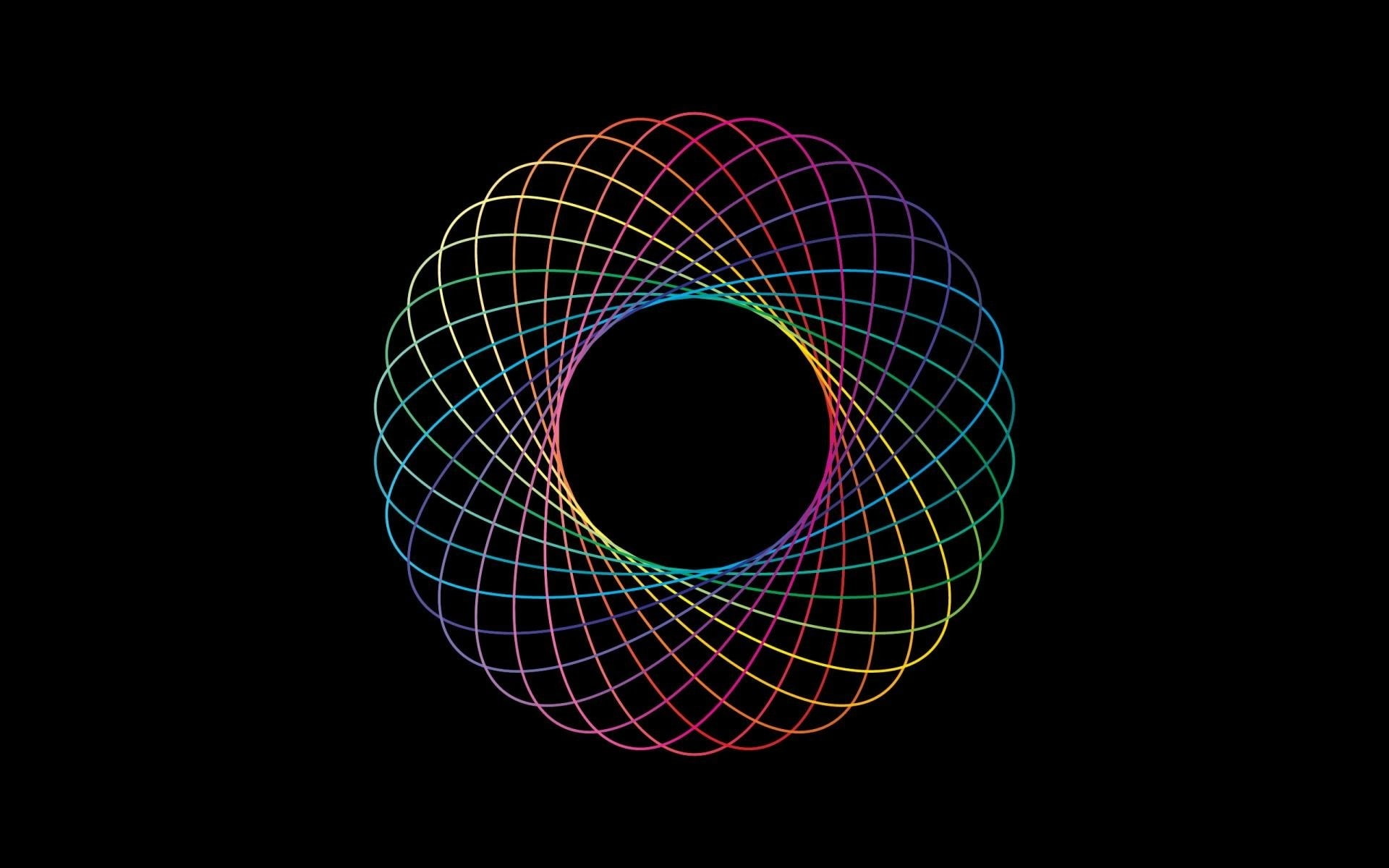 Circles, Patterns, Shape, Shadow, Background, black background