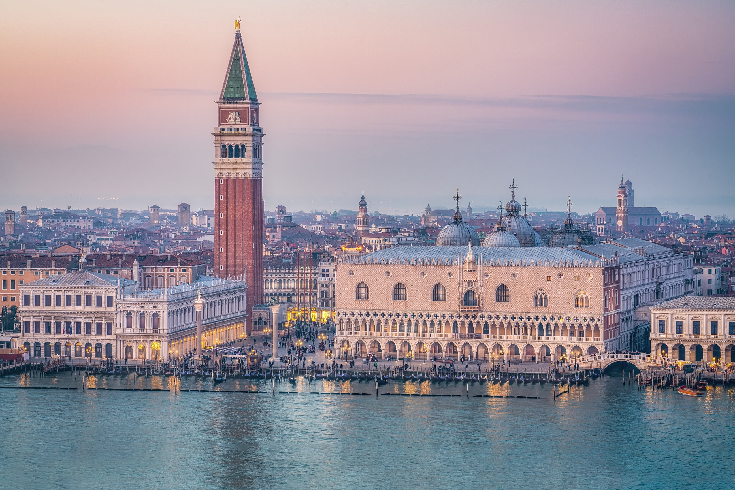 building, tower, home, area, Italy, Venice, channel, promenade
