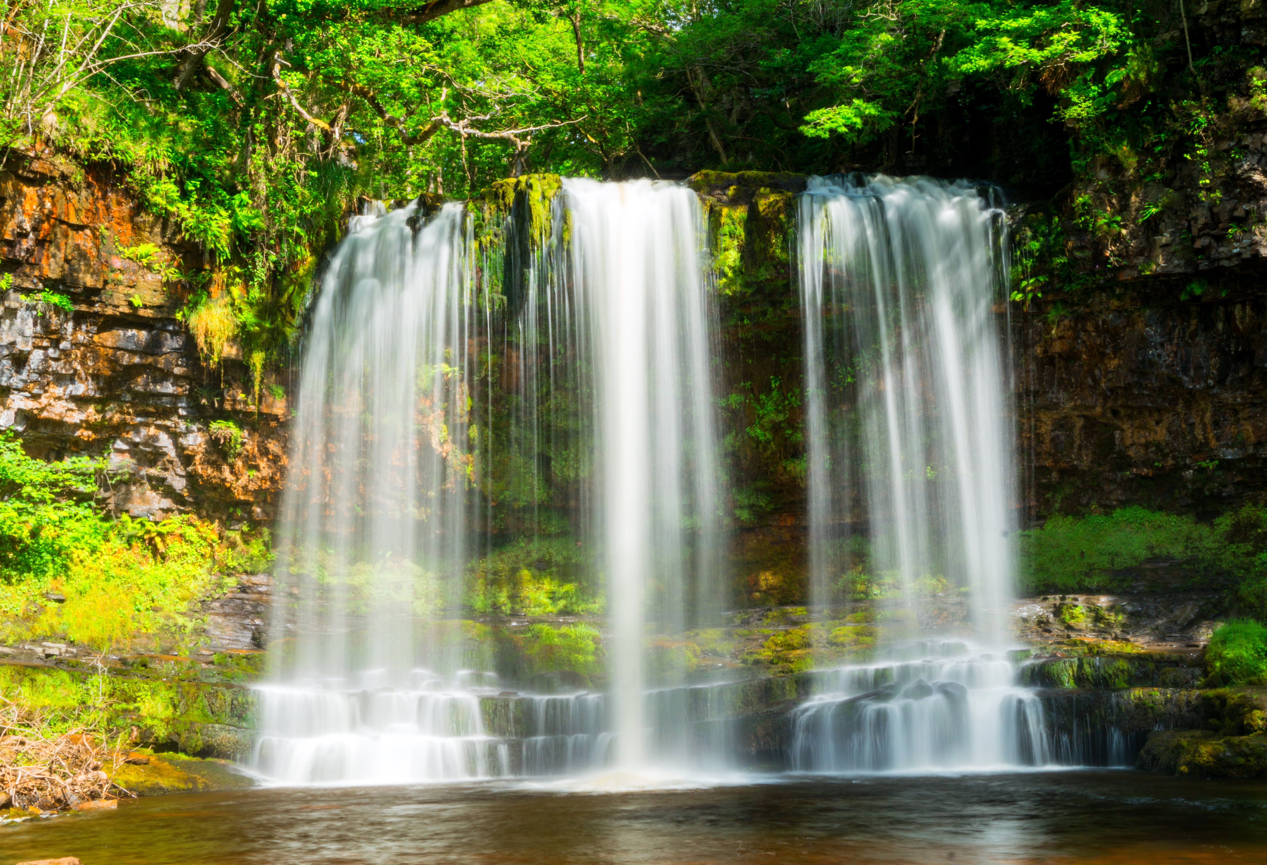 time-lapse photography of waterfall at daytime, Falling, water  fall