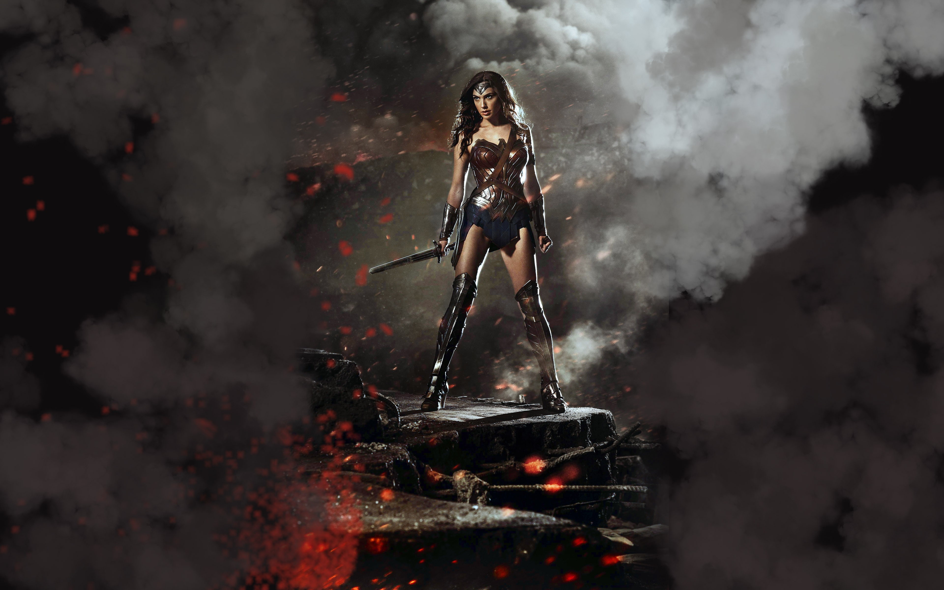 Wonder Woman digital wallpaper, 4k, Gal Gadot